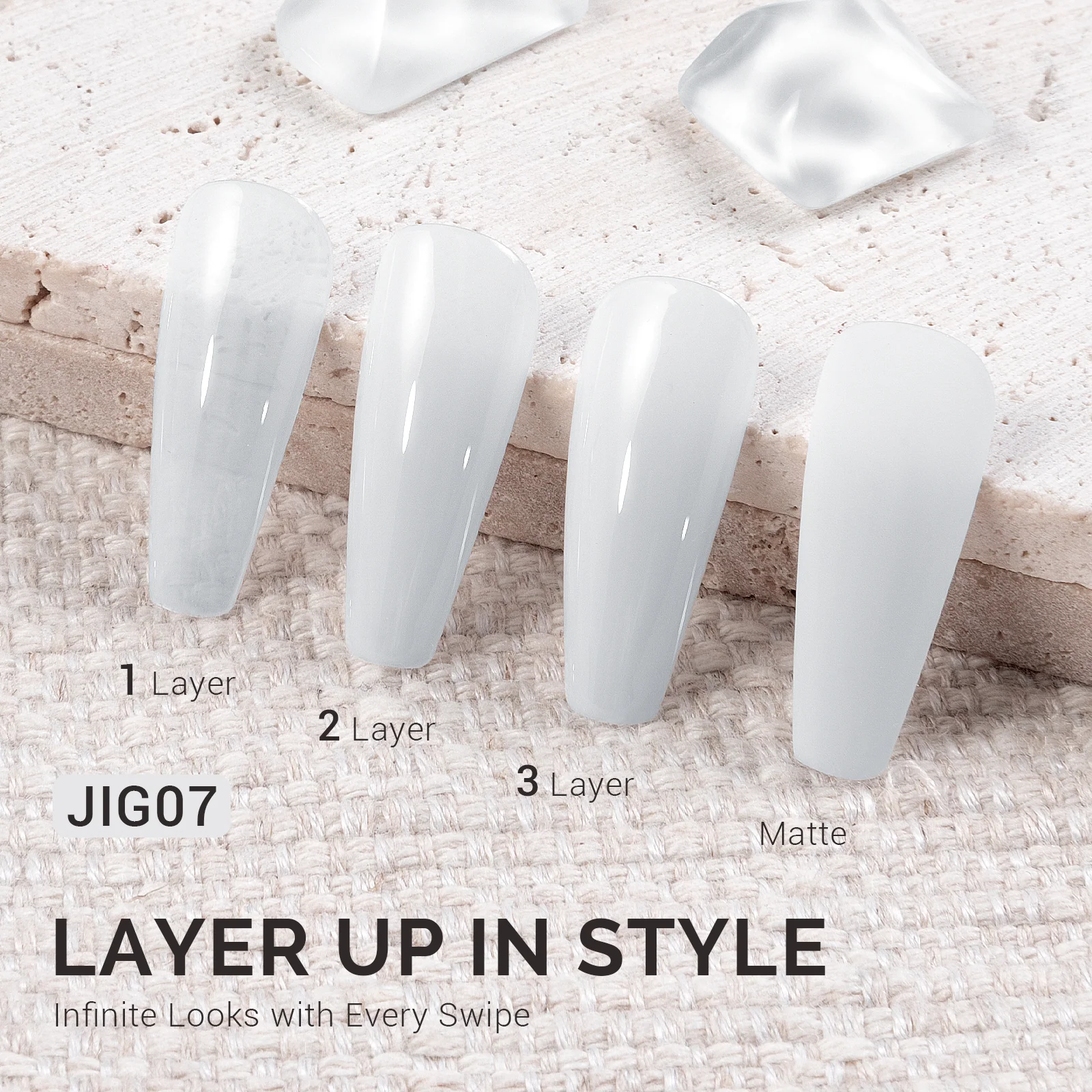 Jeweliver 果冻 TPO-Free 甲油胶 15ml White Sapphire 15ml JIG07