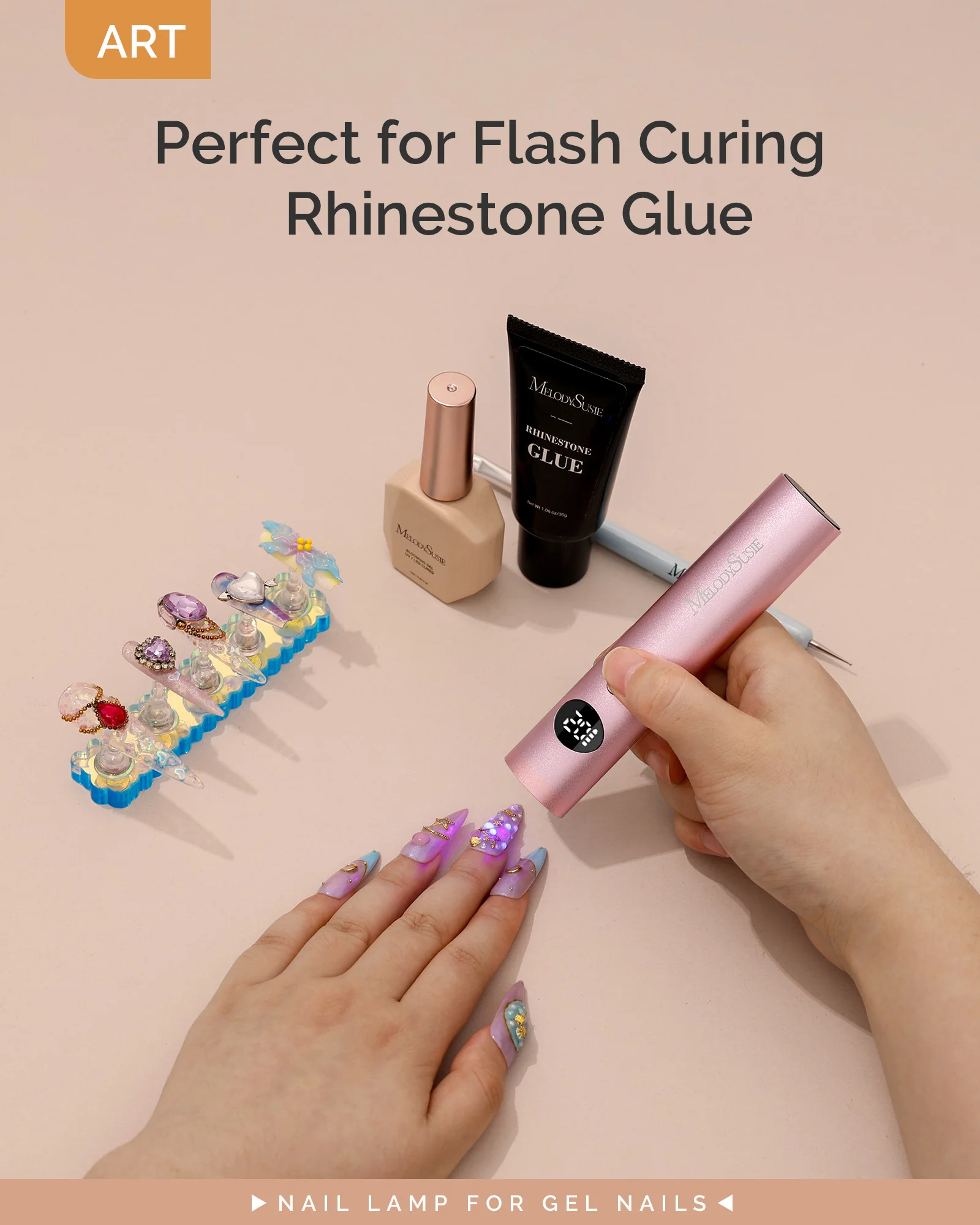 High-Strength Aluminum Alloy Art01G Rechargeable LED/UV Nail Lamp