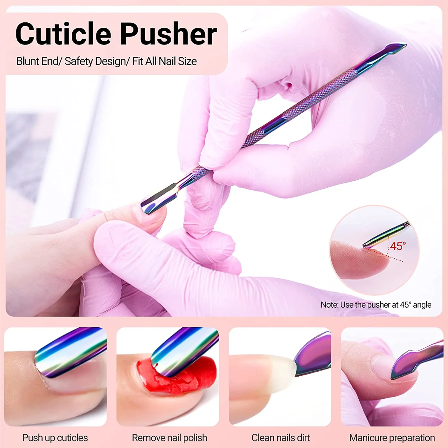 Acrylic Nail Clipper 3 in 3-in-1 Kit for Gel Polish and Cuticles