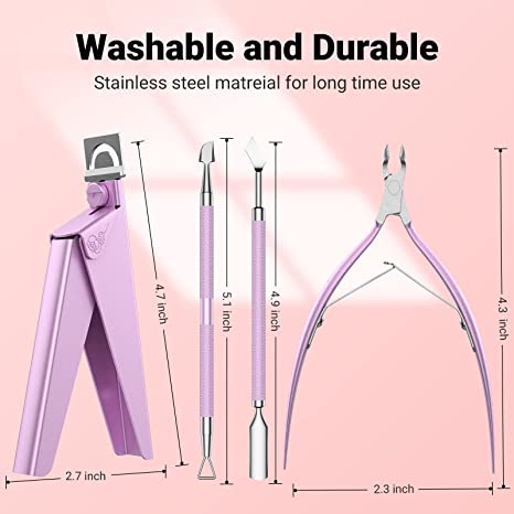 Melodysusie Acrylic Nail Clipper 4 in 1 Kit in Pink