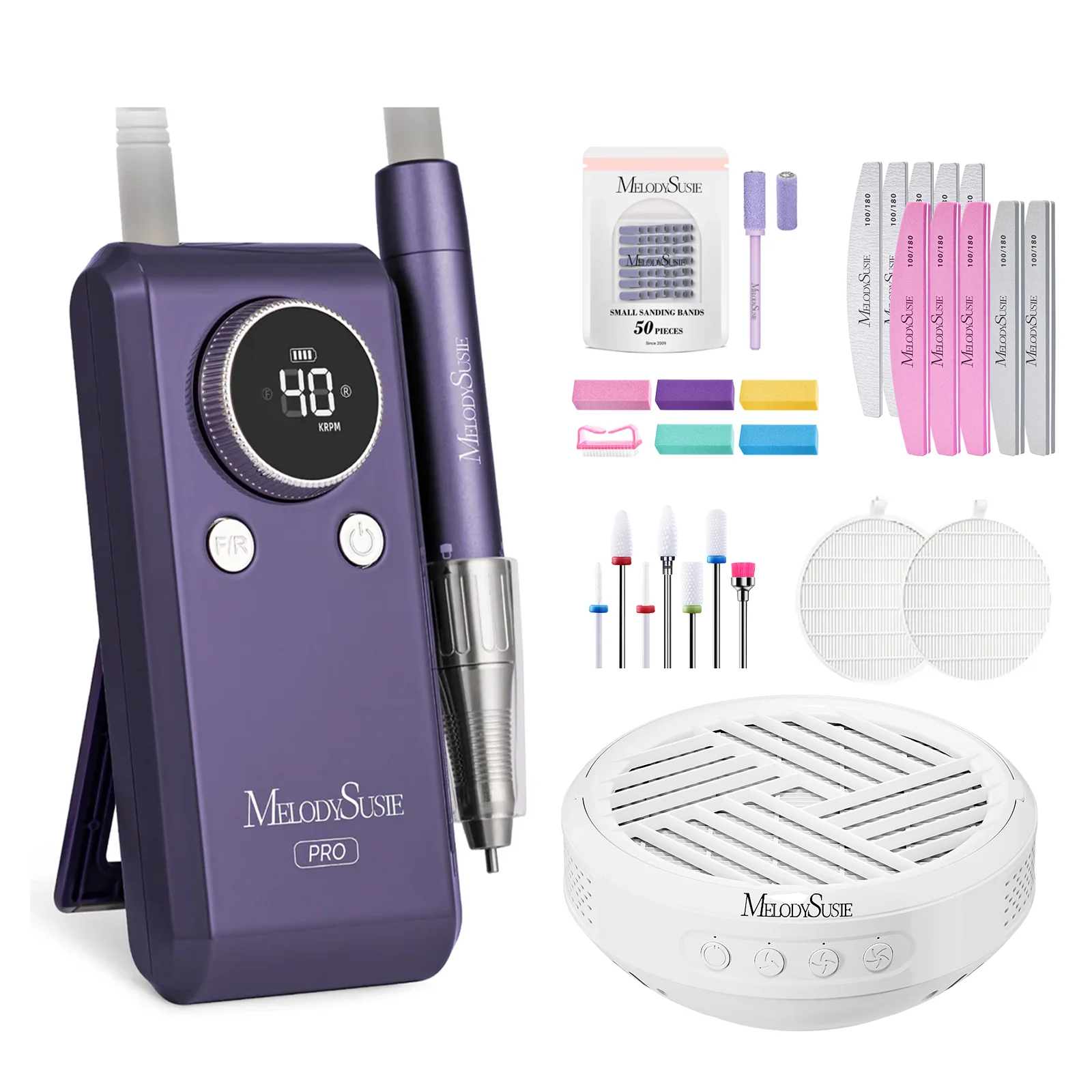 New Triplet Nail Drill Series with Stand Bundle for Manicures