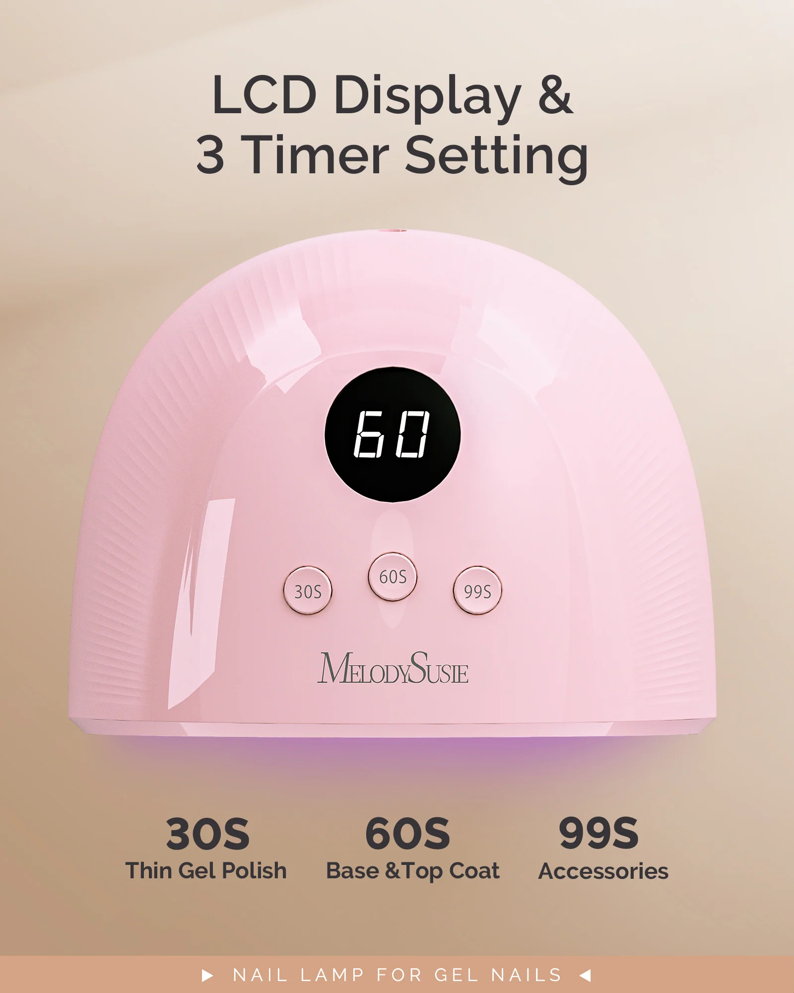 P-PLUS30F Plus30F UV/LED Nail Lamp in Pink, 36W