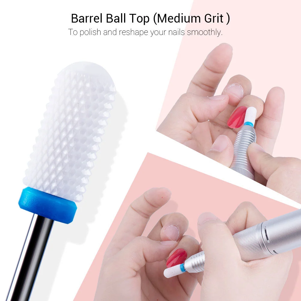 Ceramic Nail Drill Bits Set 7pcs for Gel and Acrylic Nails