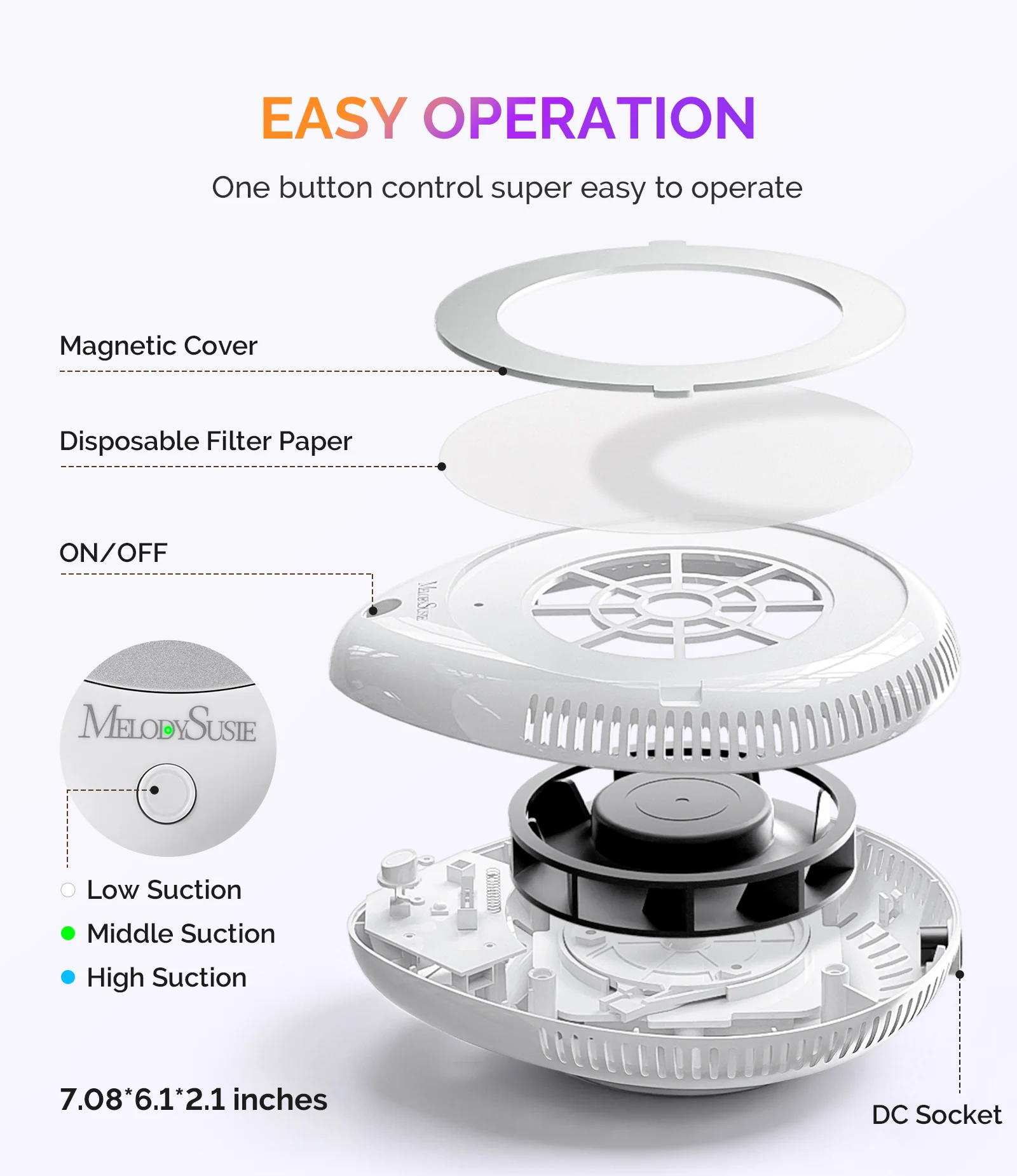 PProR Nail Dust Collector White Kit with 3 Speeds