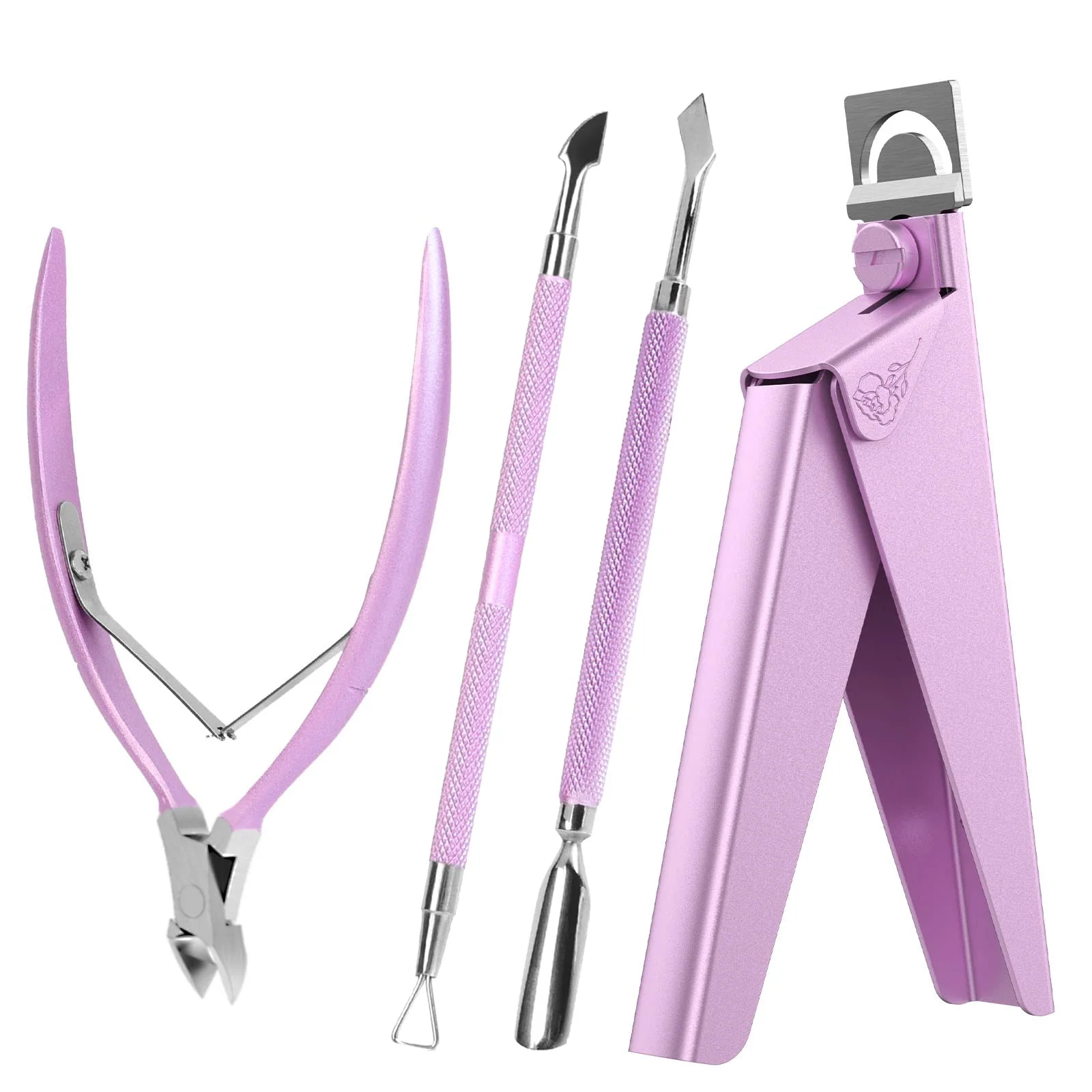 Acrylic Nail Clippers 4 in 1 Kit-Rainbow Manicure Tool Set