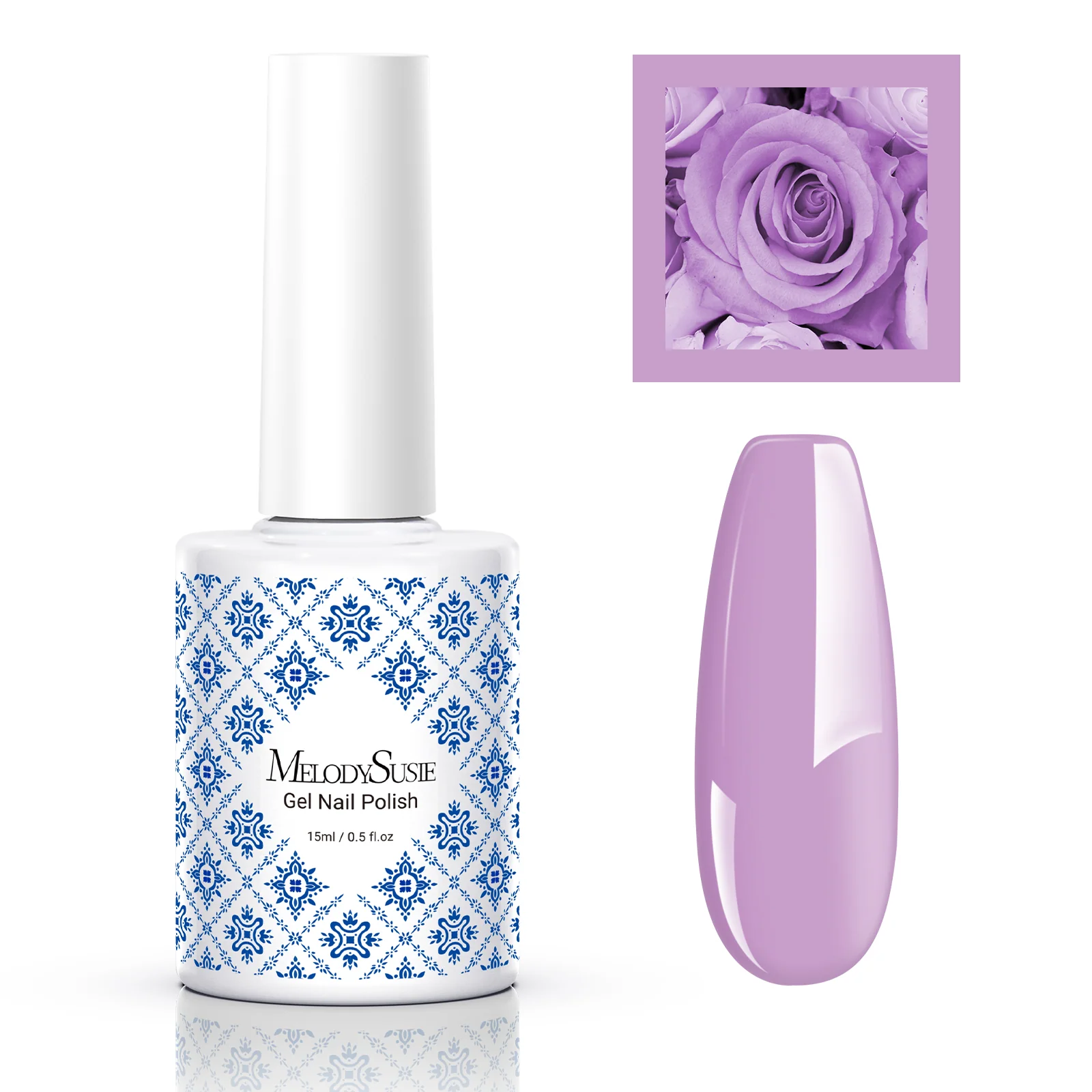 Fleurwee HEMA-Free & HPMA-Free & TPO-Free Gel Nail Polish Plant-based 0.5 fl oz/15ml - P19 Purple Rose