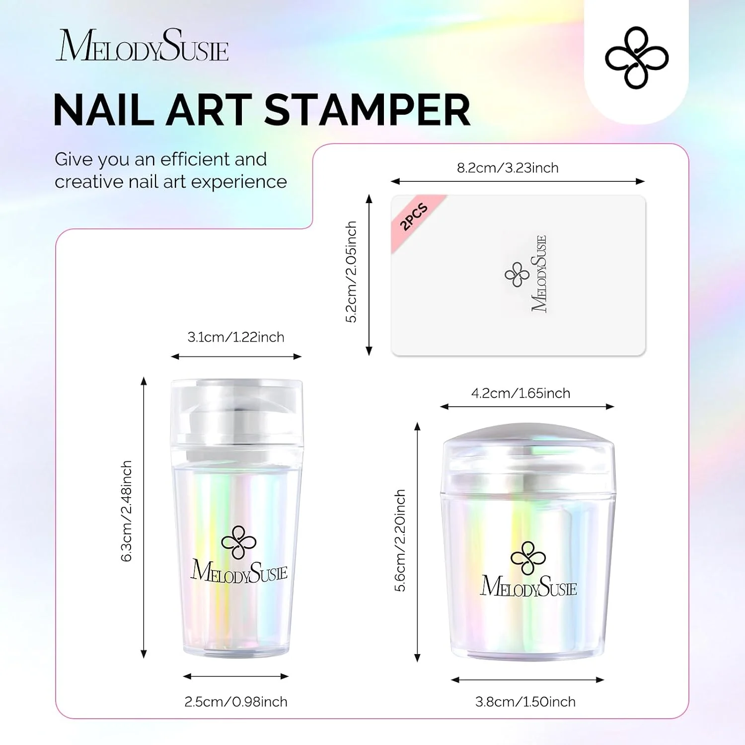French Nail Stamper Kit 4PCS Aurora with Two Stamp Sizes