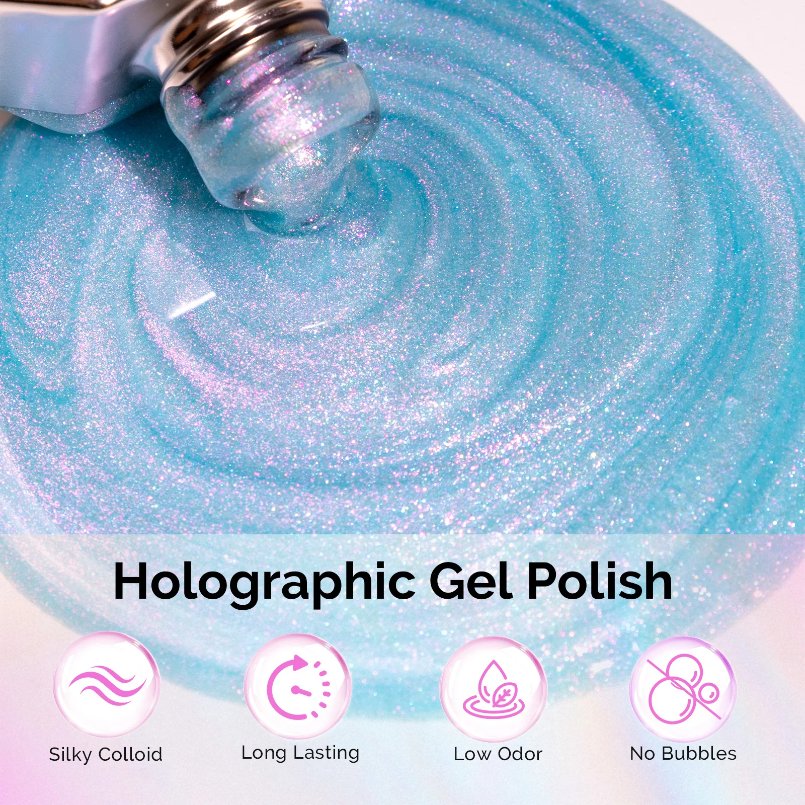 G2103 Blue Aurora Shimmer - TPO-Free Thick Gel Nail Polish(15ml)