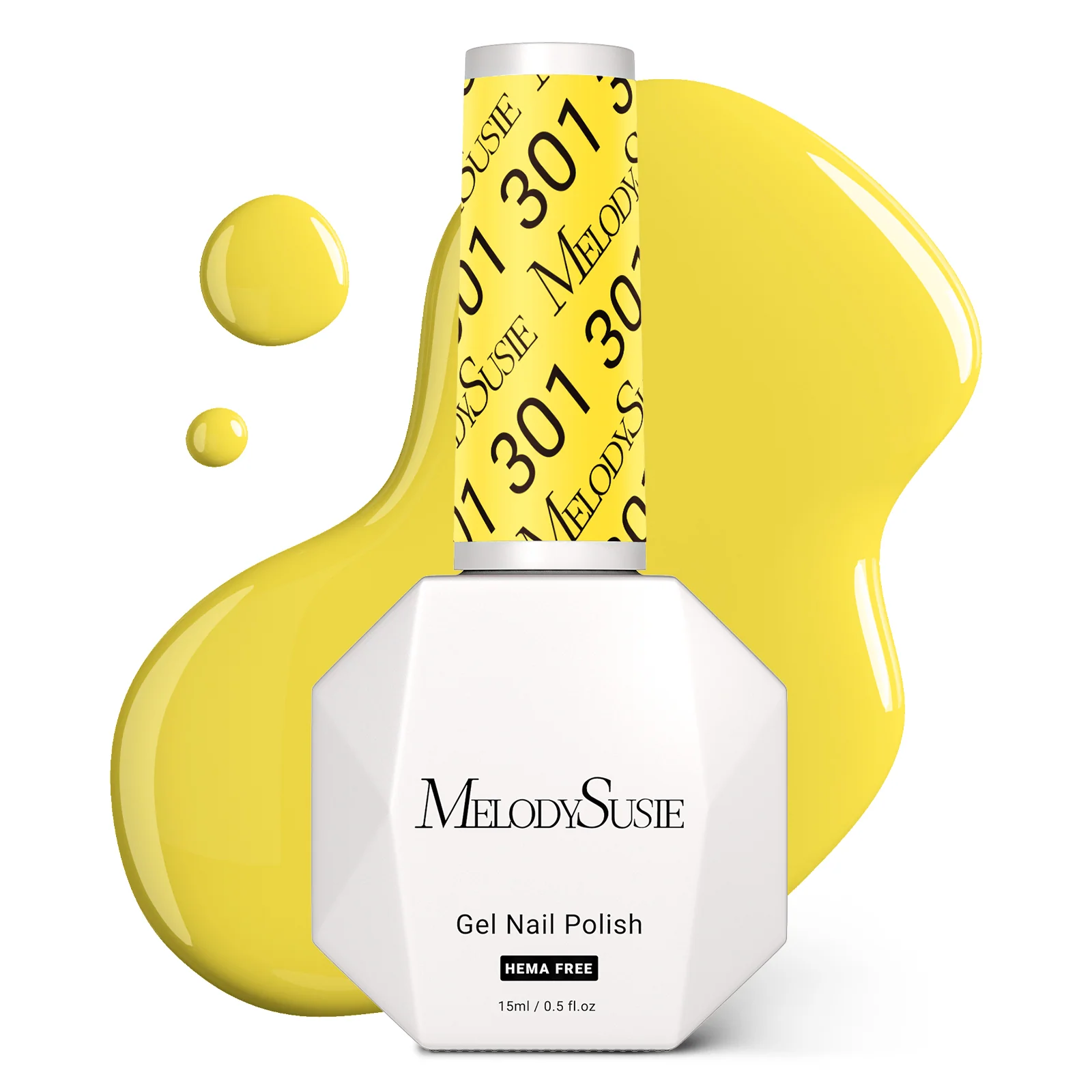 301 Lemonade Yellow HEMA-Free Gel Nail Polish 0.5 fl oz/15ml