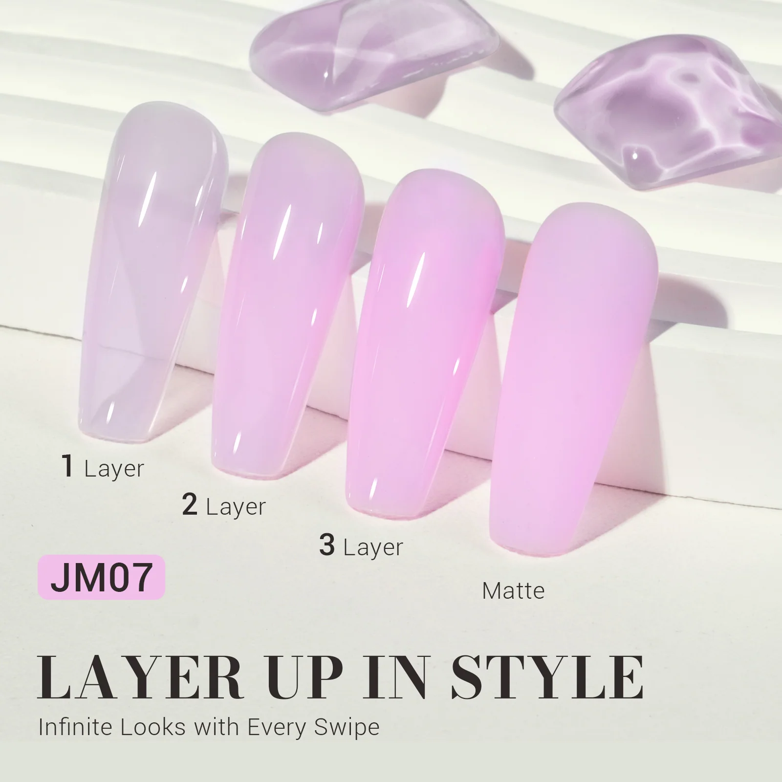 Jeweliver Jelly Gel Polish 0.5 fl oz - Pink Purple JM07