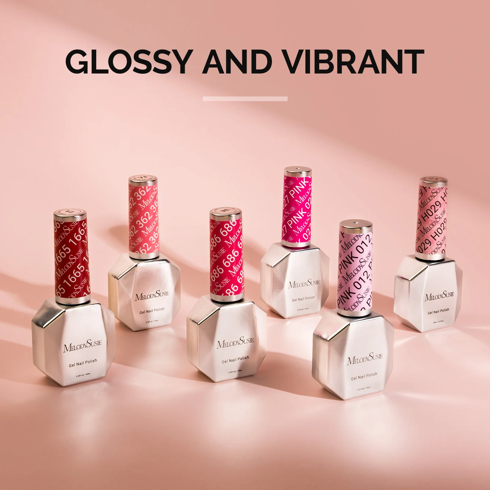 6 Colors TPO-Free Thick Gel Nail Polish Set 15ml - Pink