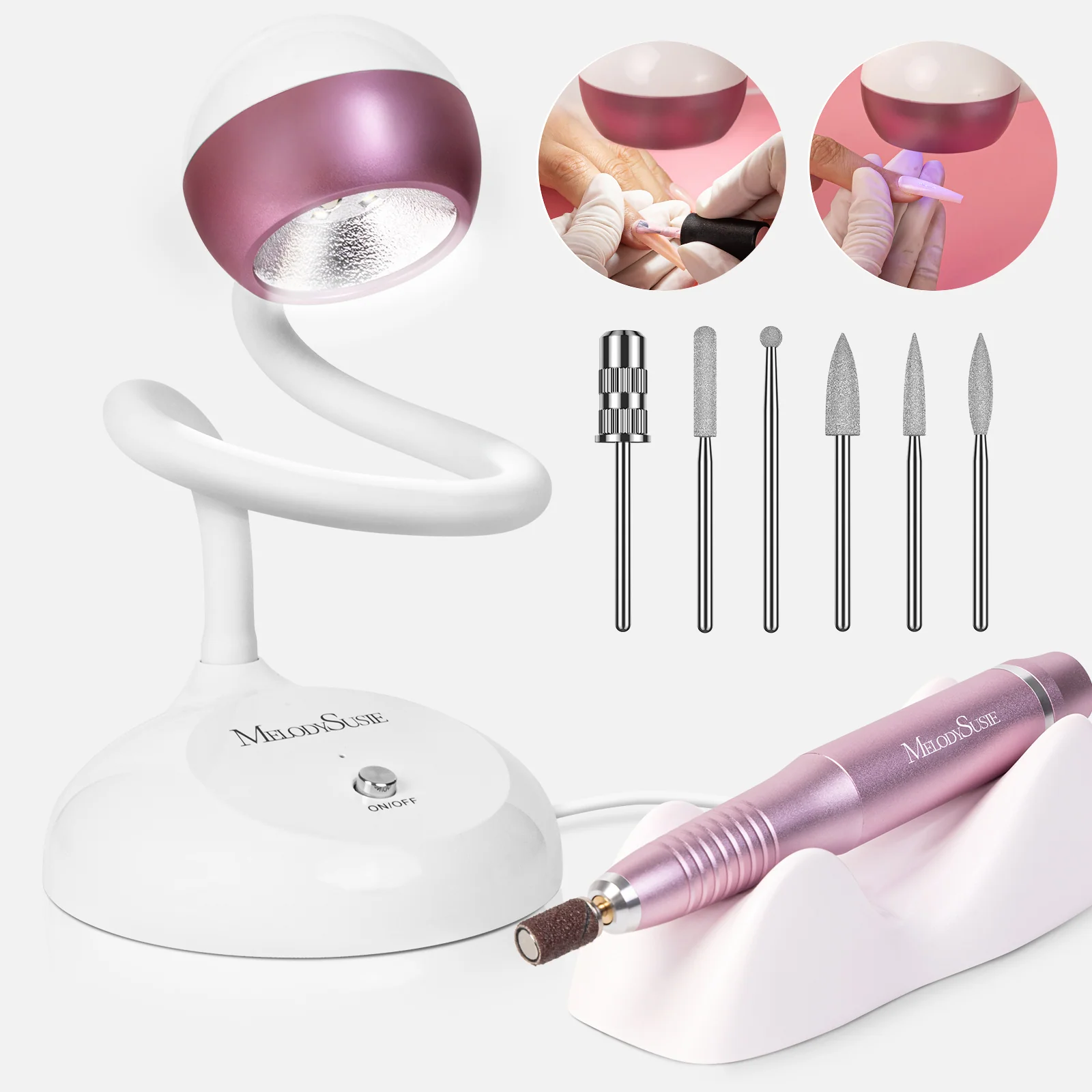 XC150D Desktop Multifunctional 3-in-1 Nail Drill with Nail Lamp 20,000RPM