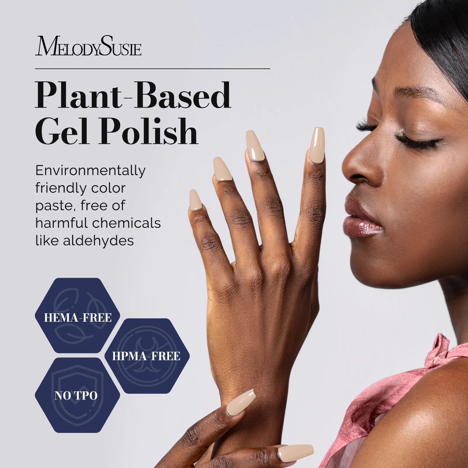 Fleurwee HEMA-Free & HPMA-Free & TPO-Free Gel Nail Polish Plant-based 0.5 fl oz/15ml - P58 Organic Wheat Nude