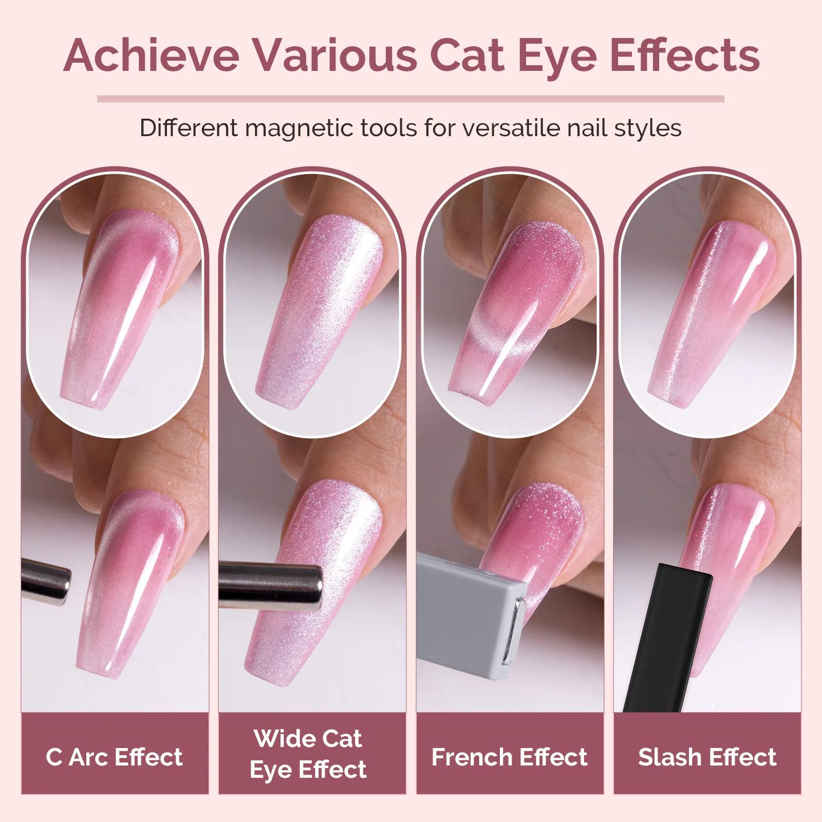 MelodySusie Cat Eye Gel Nail Polish Magnet Set, 11 Pieces