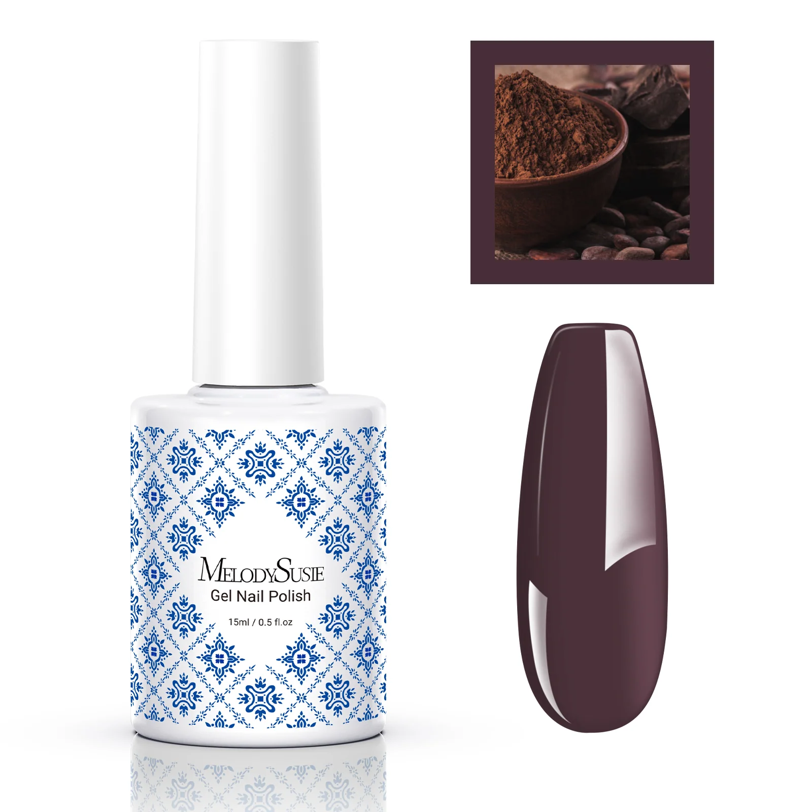 P30 Chocolate Mousse Fleurwee Plant-Based Gel Nail Polish 0.5 fl oz