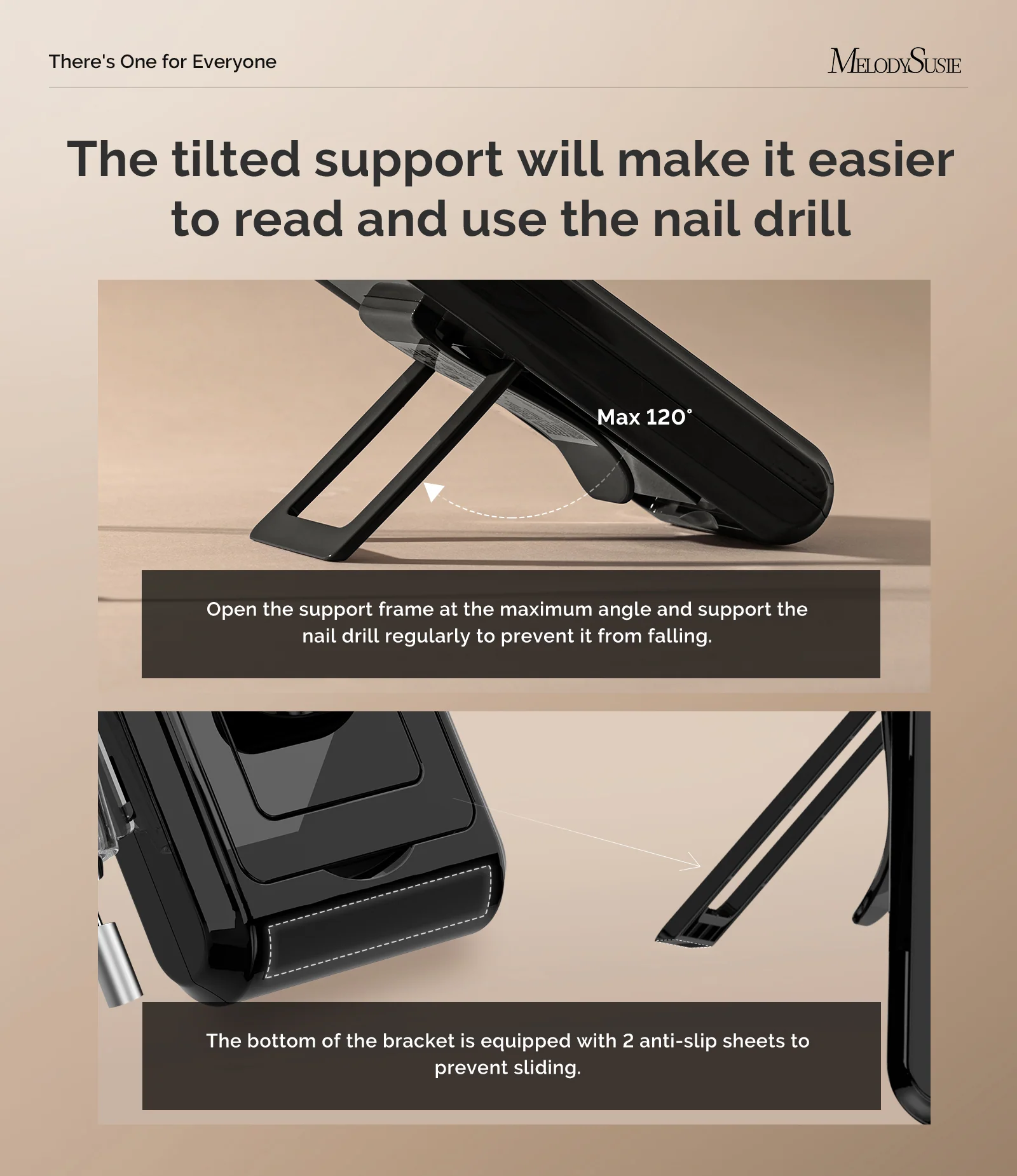 MB420G Clip-On Professional Rechargeable 2-in-1 Nail Drill with Built-In Stand 40,000RPM