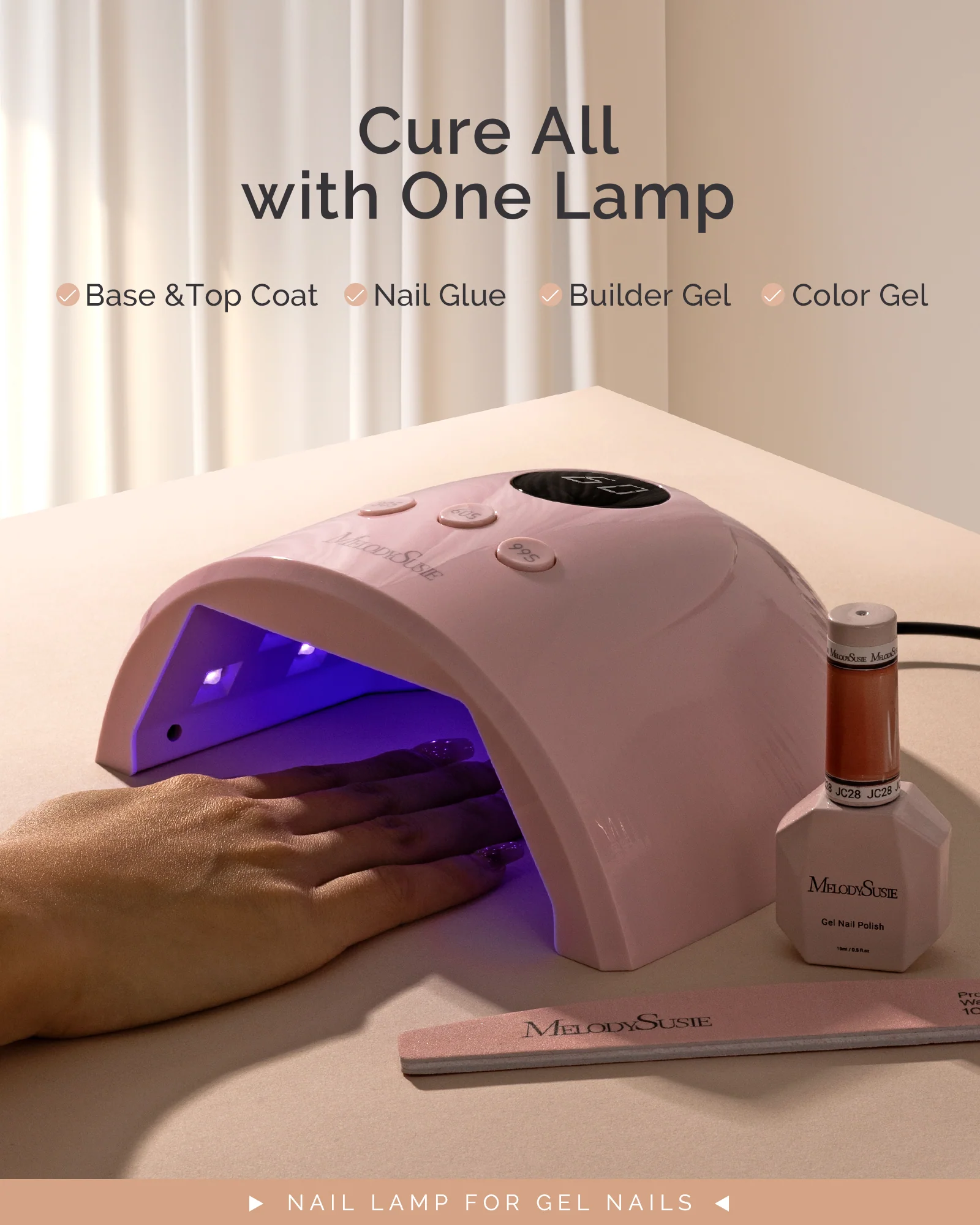 P-PLUS30F Plus30F UV/LED Nail Lamp in Pink, 36W