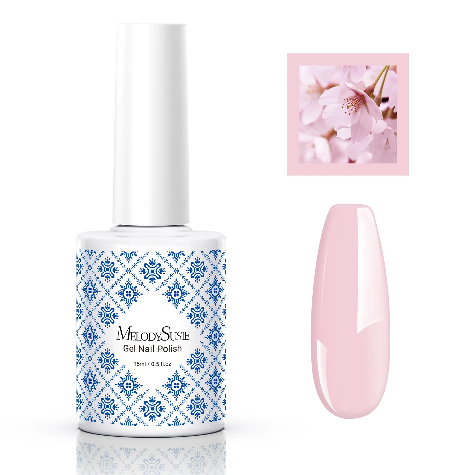 Fleurwee HEMA-Free & HPMA-Free & TPO-Free Gel Nail Polish Plant-based 0.5 fl oz/15ml - P56 Sakura Pink