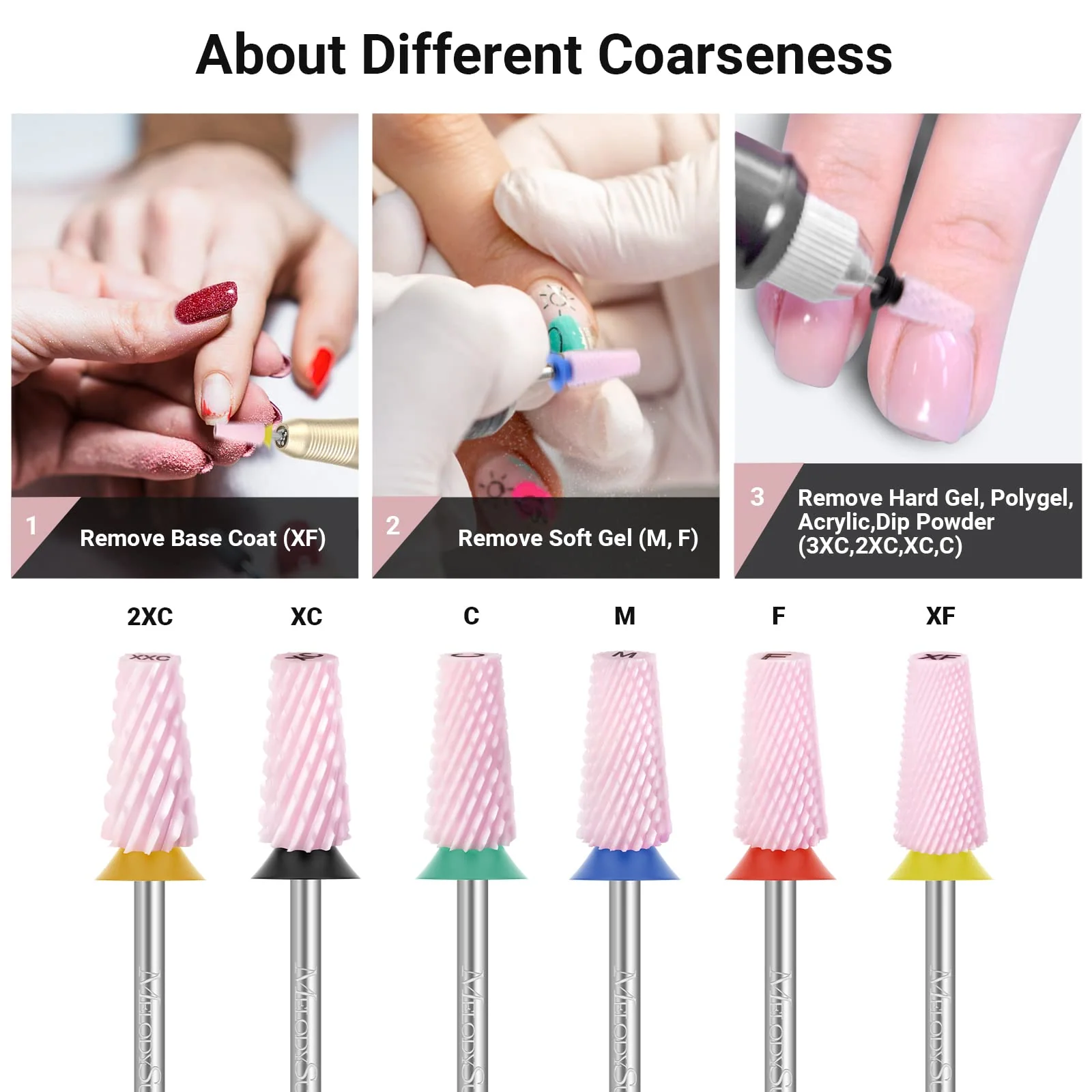Ceramic Tapered Barrel Nail Drill Bit for Gel and Acrylic Removal