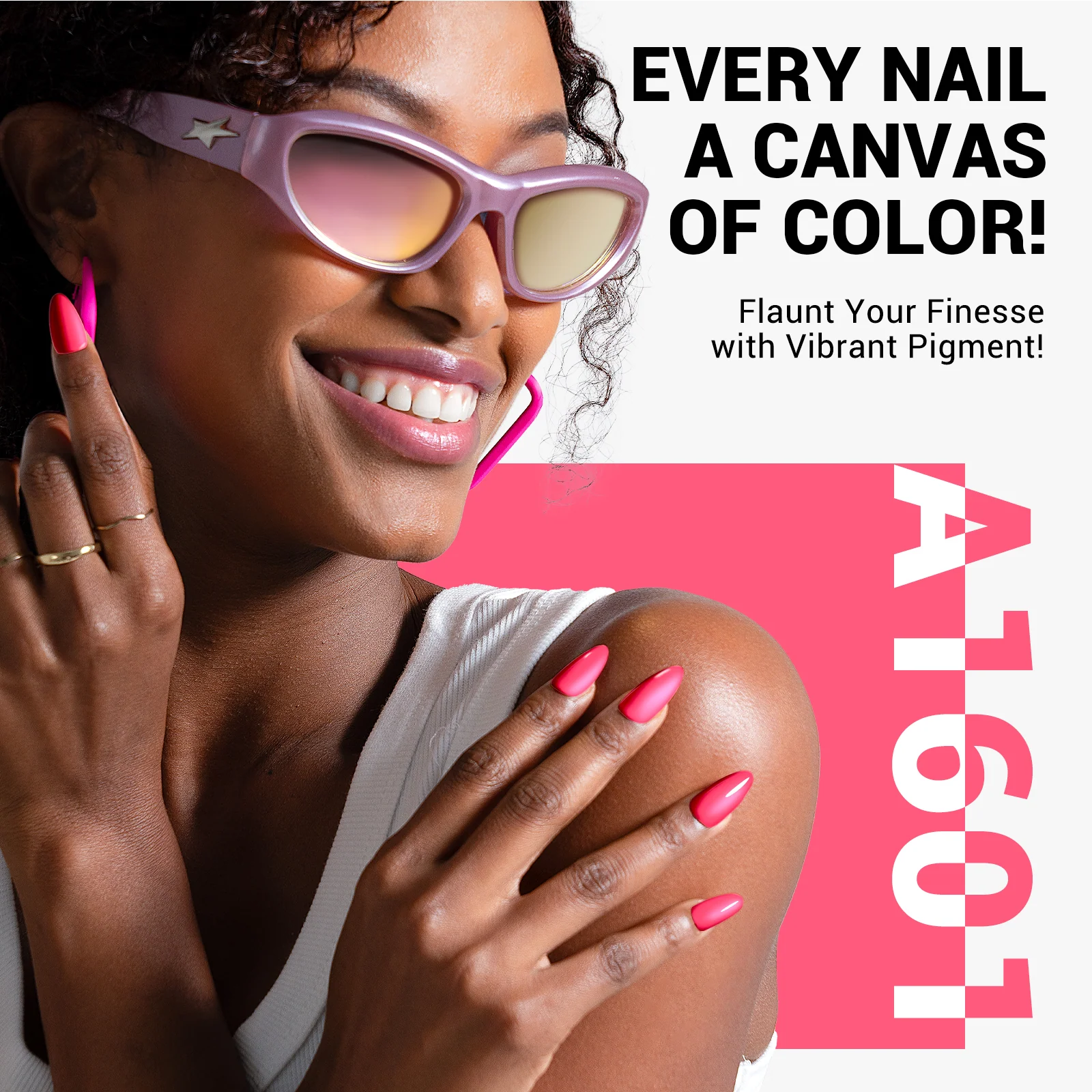 A1601 Neon Pink - TPO-Free Thick Gel Nail Polish(15ml)
