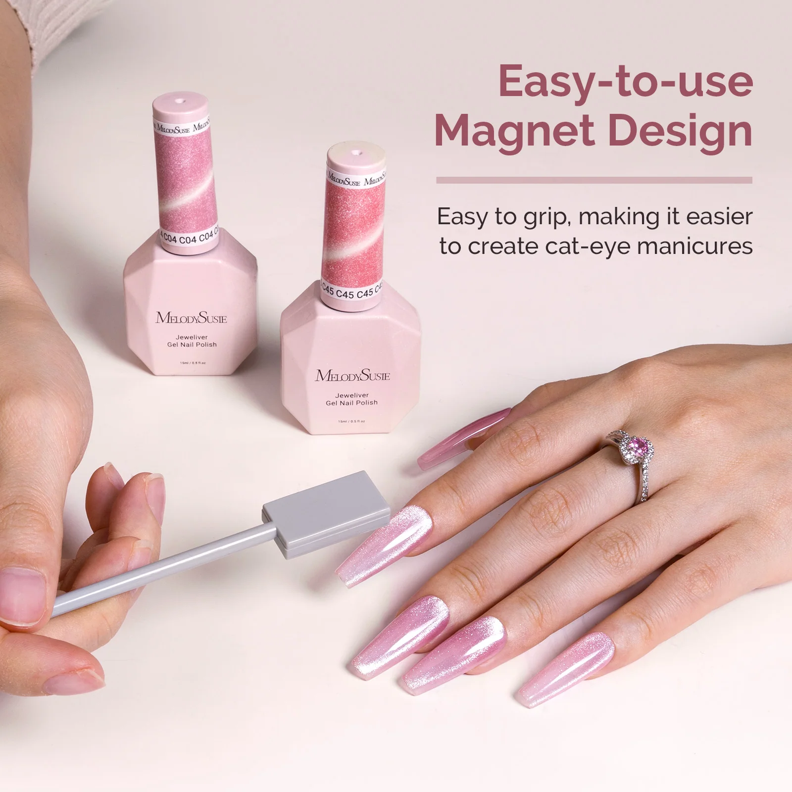 MelodySusie Cat Eye Gel Nail Polish Magnet Set, 11 Pieces