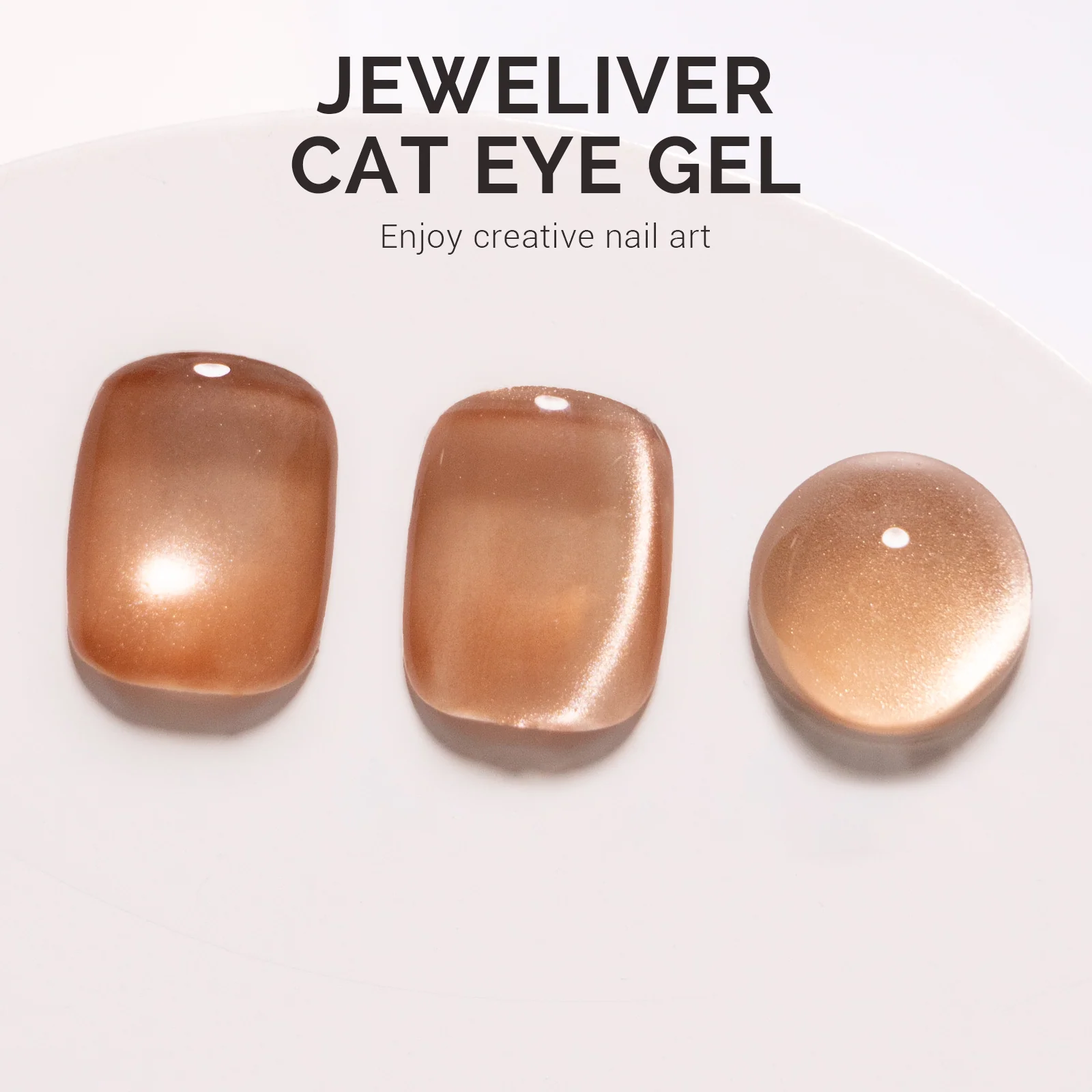 Jeweliver 猫眼凝胶指甲油 0.5 fl oz/15ml - 浅金色 B5201