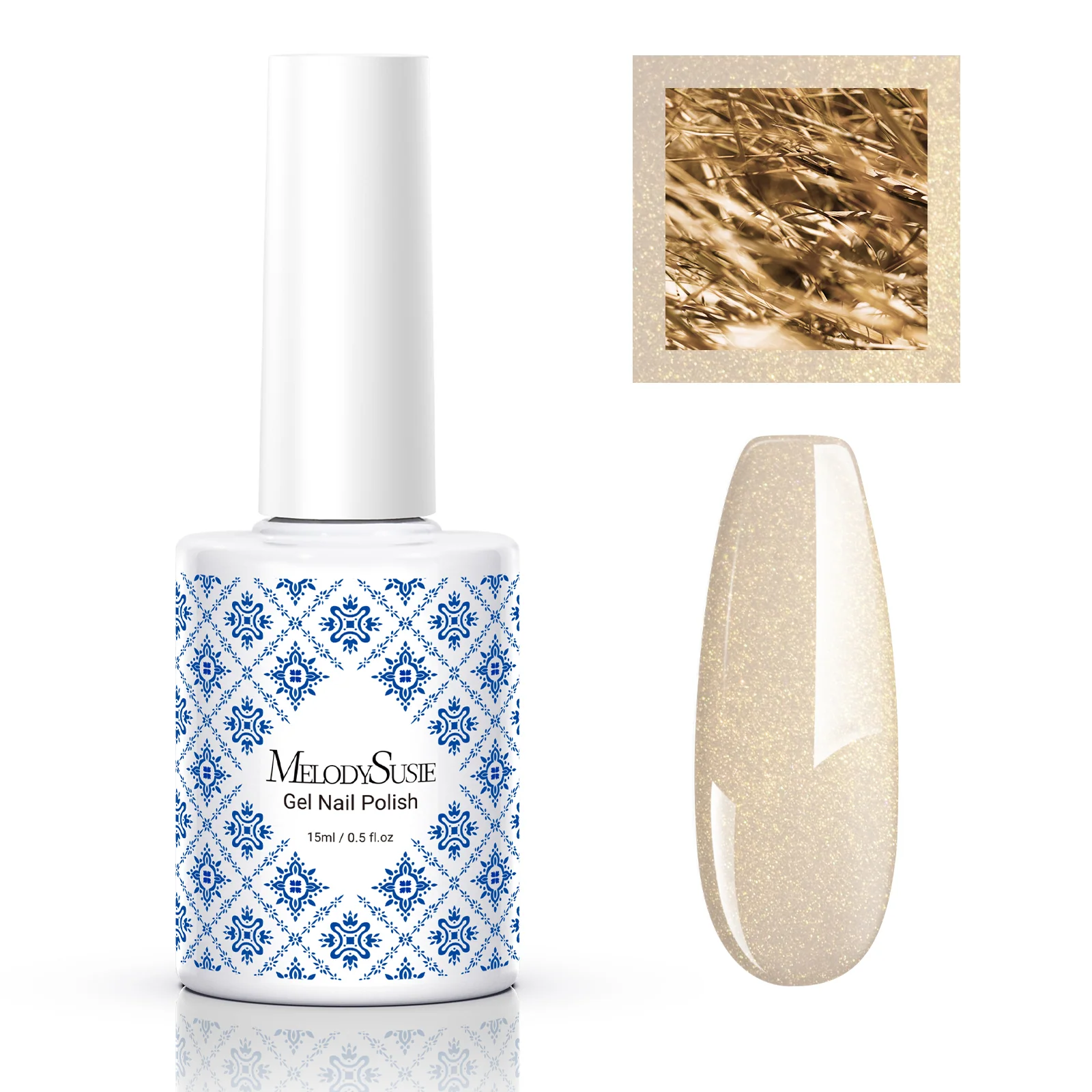 Fleurwee HEMA-Free & HPMA-Free & TPO-Free Gel Nail Polish Plant-based 0.5 fl oz/15ml - P33 Vetiver Gold