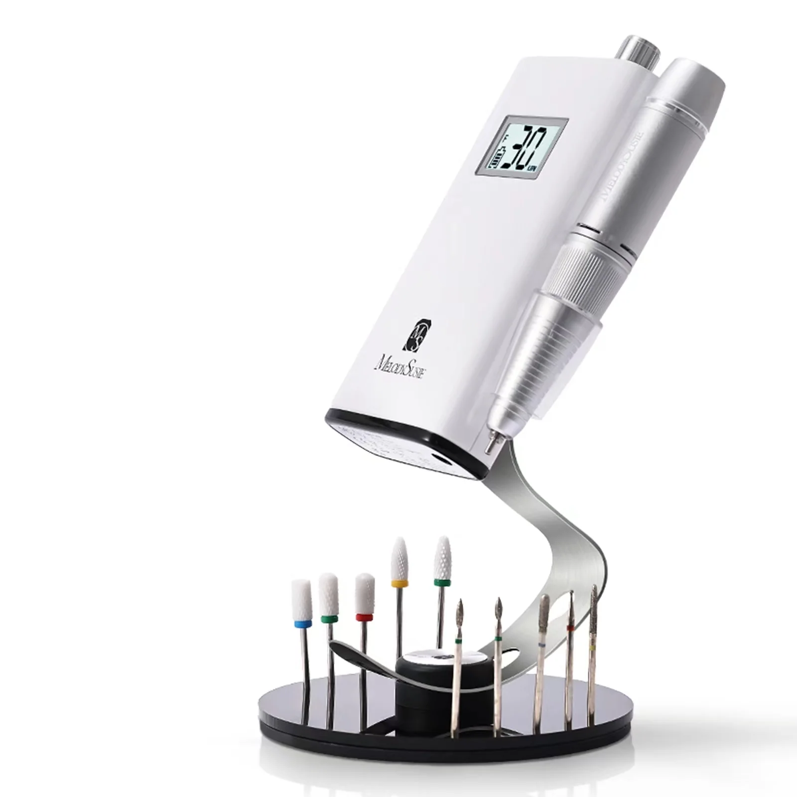 Melodysusie Pen Nail Drill Holder with 10 Holes for Drill Bits