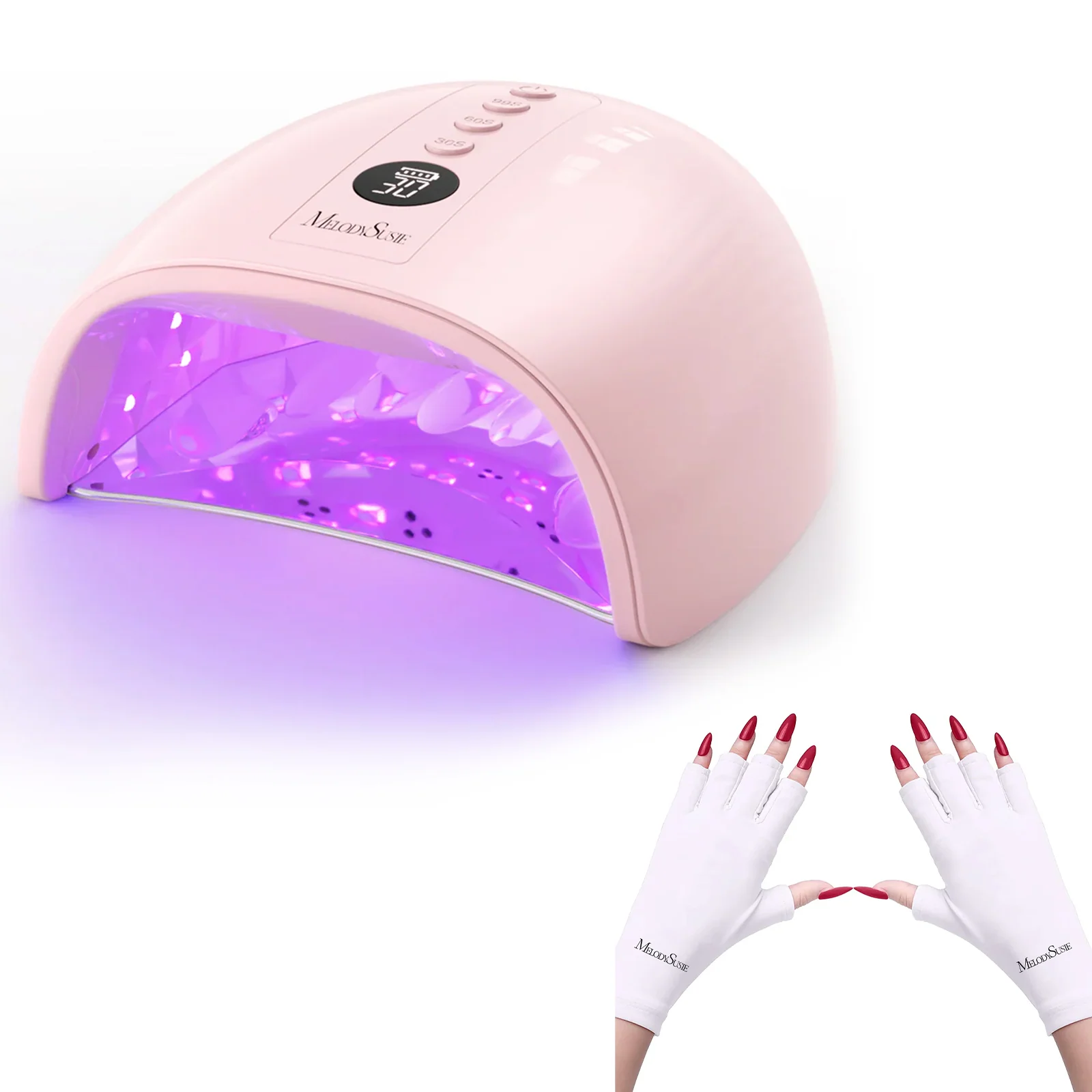 P-PLUS30GT UV手套套装（含Plus30GT UV/LED美甲灯，粉色）
