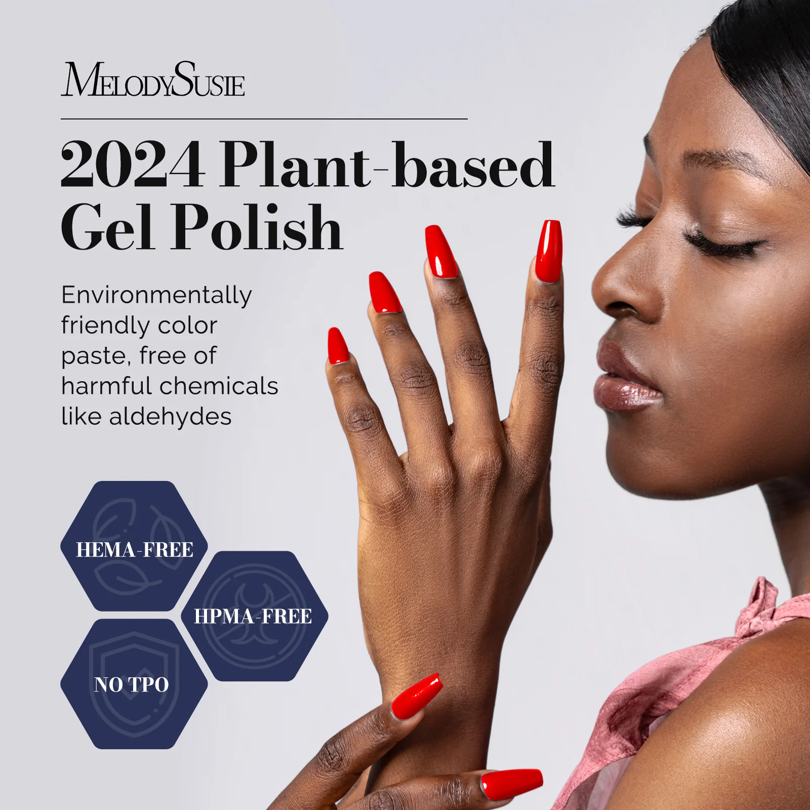Fleurwee HEMA-Free & HPMA-Free & TPO-Free Gel Nail Polish Plant-based 0.5 fl oz/15ml - P39 Geranium Red