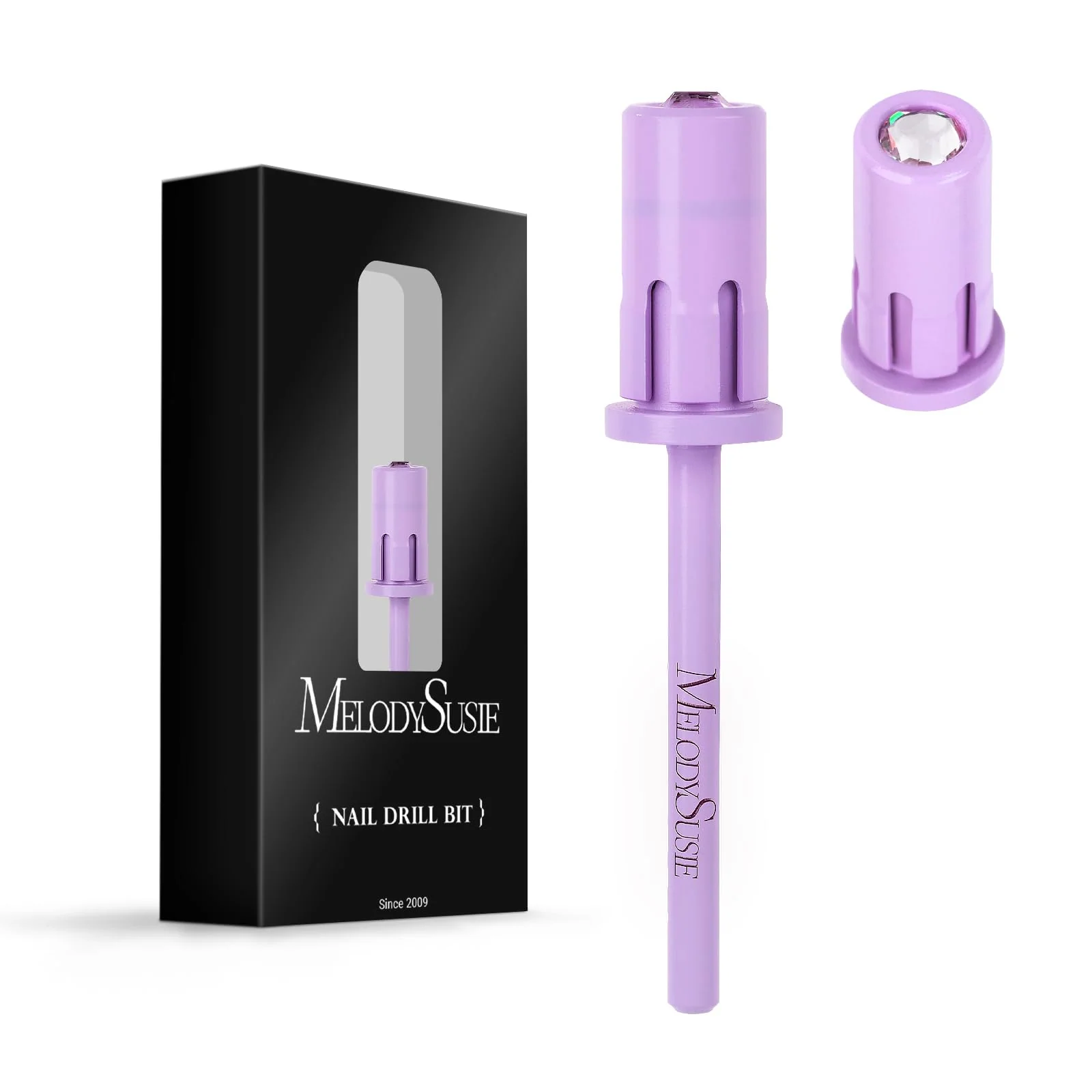 Crystal Top Barrel Shaped Mandrel Bit for 3/32 Inch Nail Drills