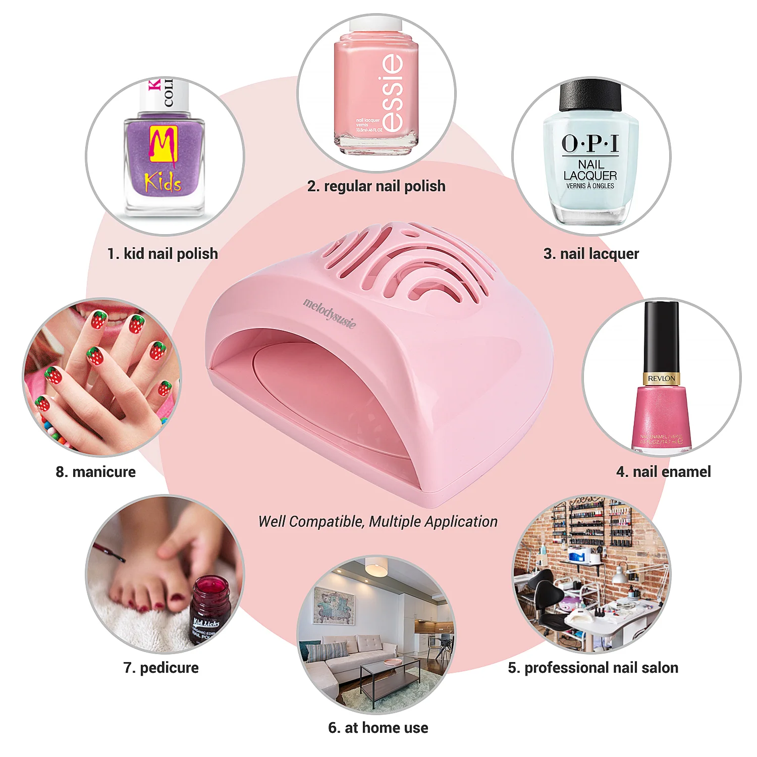 P-Art-Fan Mini Fan Nail Lamp for Quick Drying Regular Polish