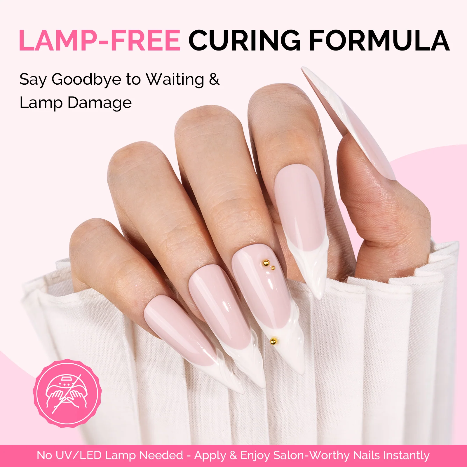 6Pcs Semi Solid Nail Glue for Press-On Nails and Nail Art