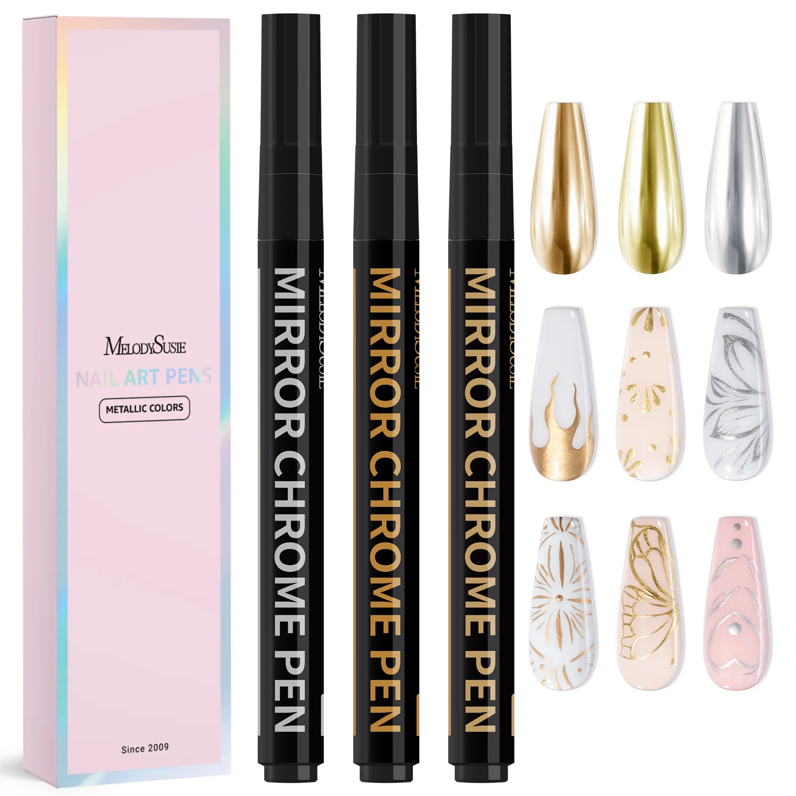 Nail Art Pens Set in 12 Colors with 0.7mm Tips
