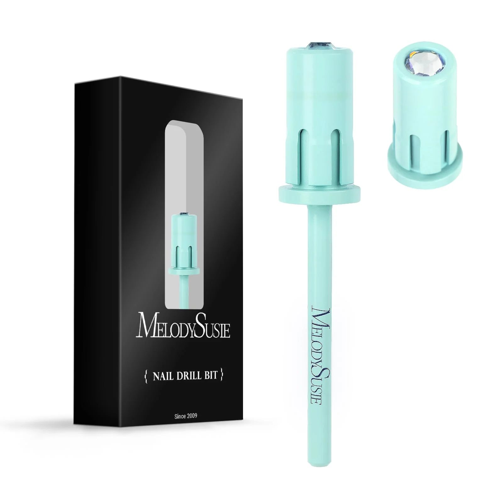 Crystal Top Barrel Shaped Mandrel Bit for 3/32 Inch Nail Drills