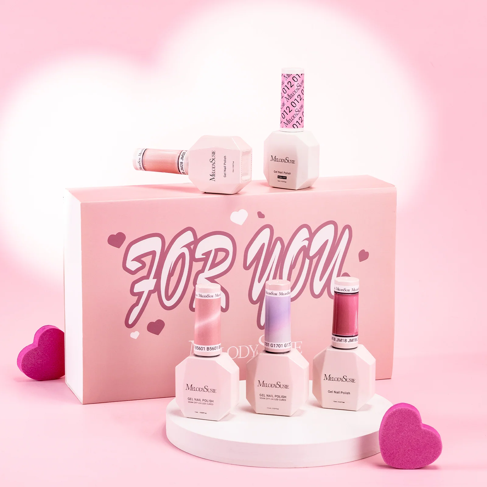 Valentine's Day Gel Nail Polish Love Sparkle Set - 8 Colors