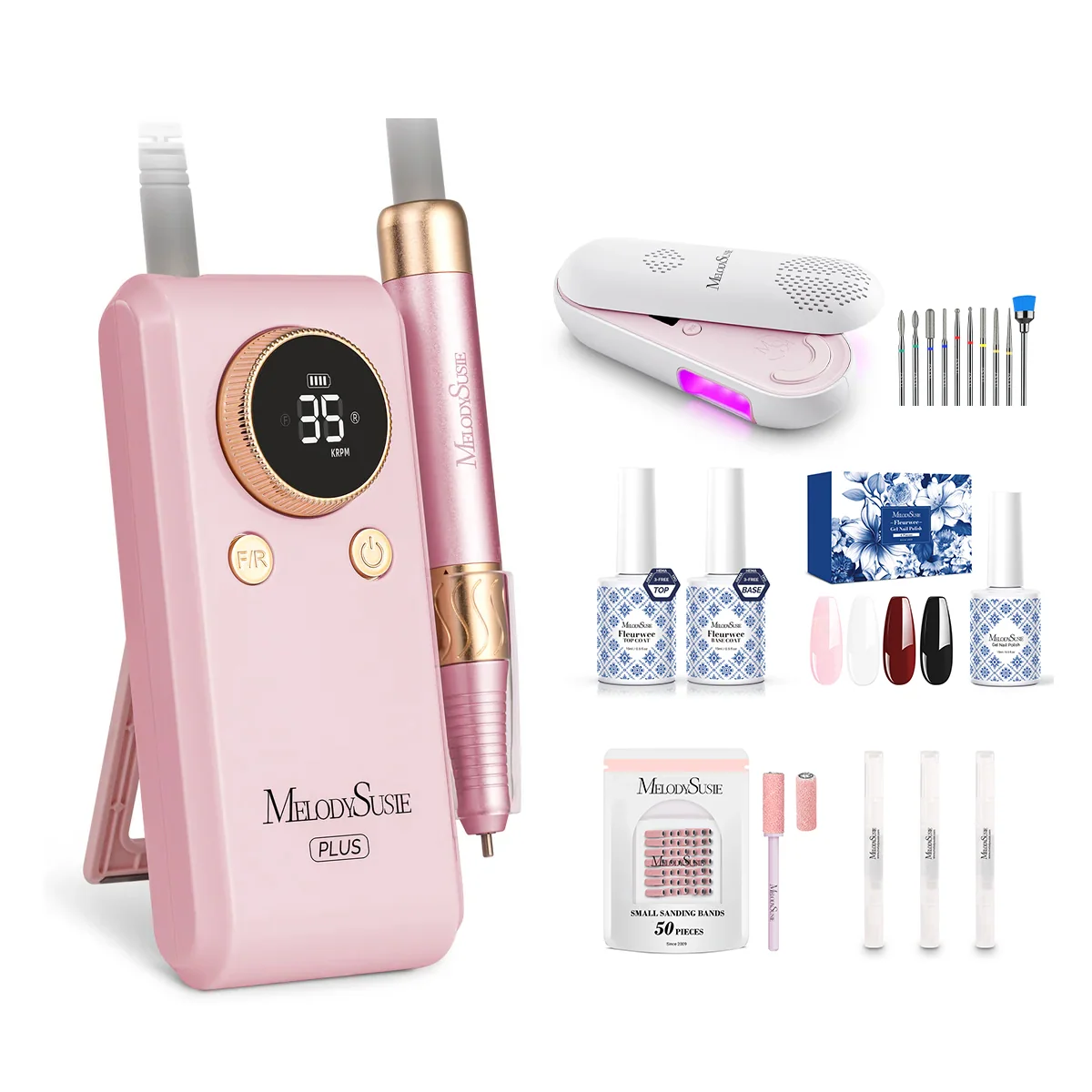 New Triplet Nail Drill Series with Stand Bundle for Manicures