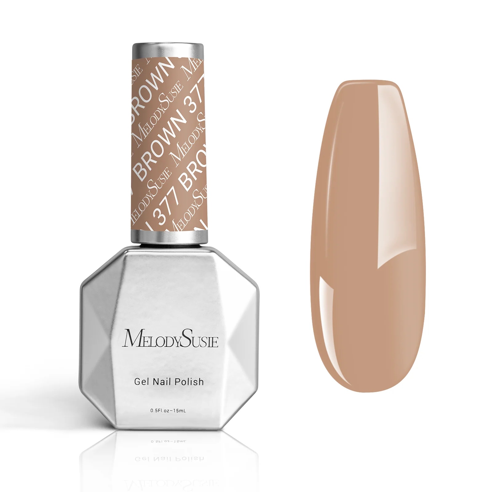 377 Caramel Brown TPO-Free Thick Gel Nail Polish 15ml