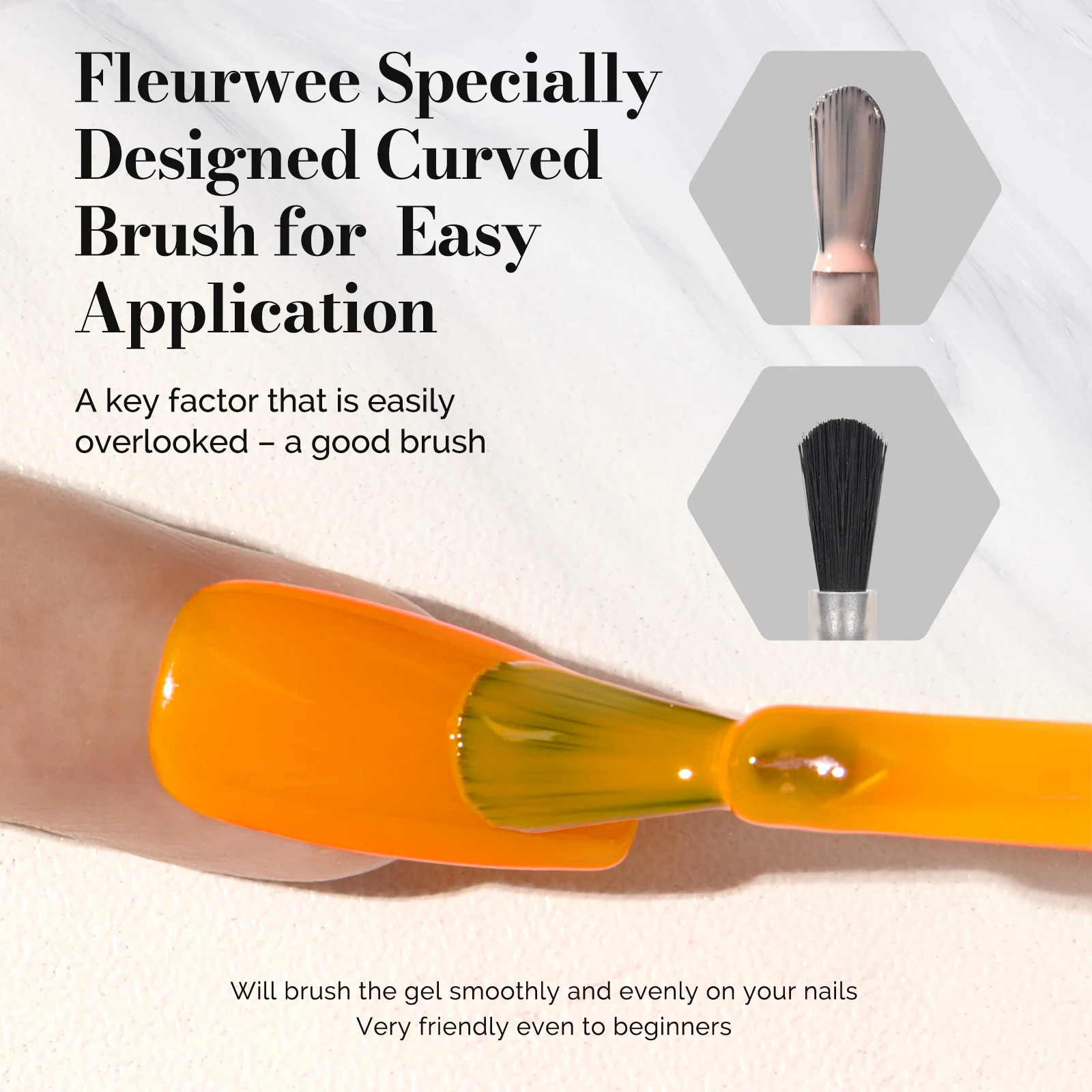 Fleurwee 无 HEMA 植物基凝胶指甲油 0.5 fl oz/15ml - P36 Orange Juice