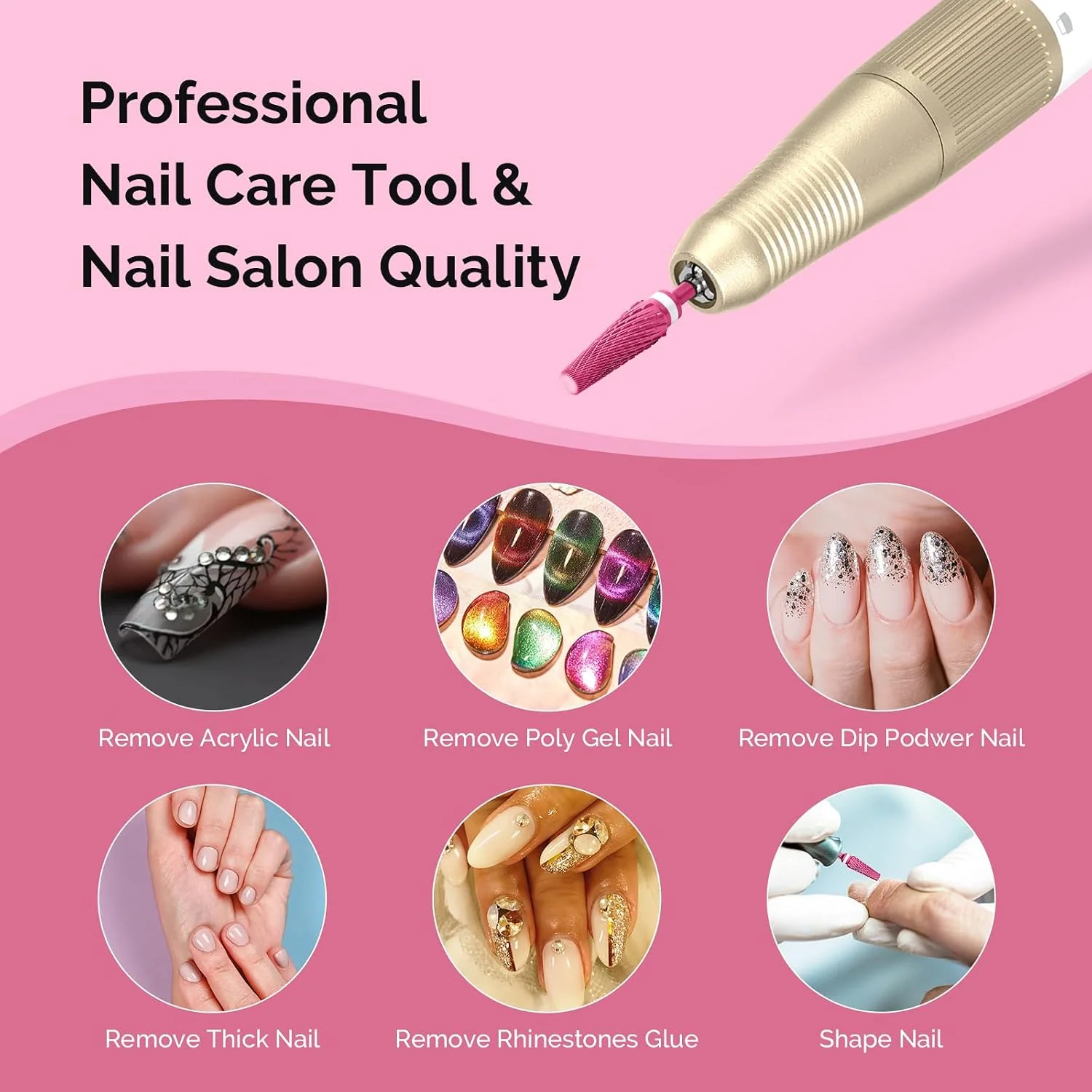 5 in 1 Pro Multi-function Mixed Sizes Tungsten Carbide Nail Drill Bit