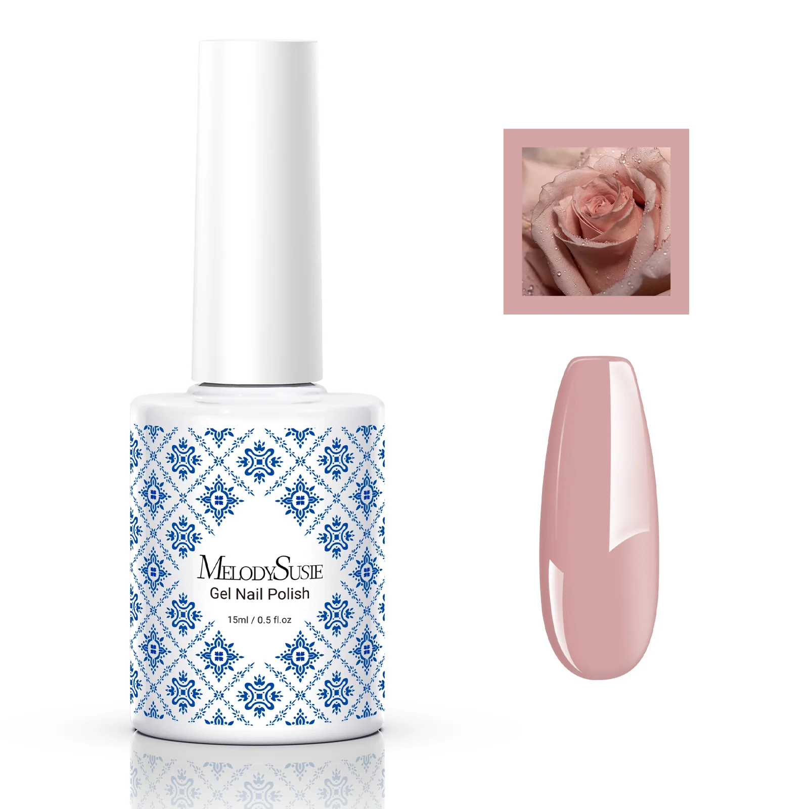 Fleurwee HEMA-Free & HPMA-Free & TPO-Free Gel Nail Polish Plant-based 0.5 fl oz/15ml - P57 Dried Rose Nude
