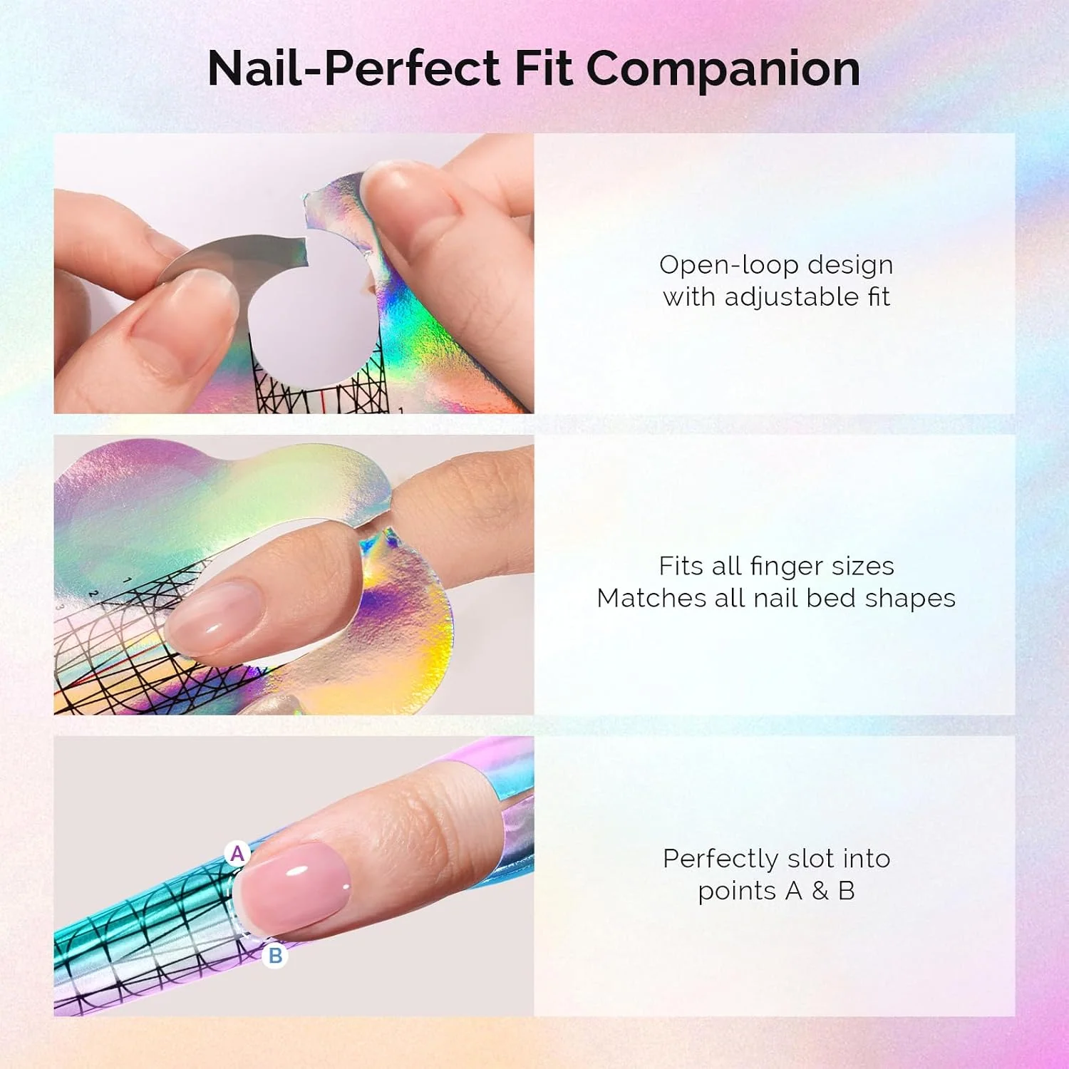 Nail Forms for Nail Extensions 100PCS with Multi-Shape Markings