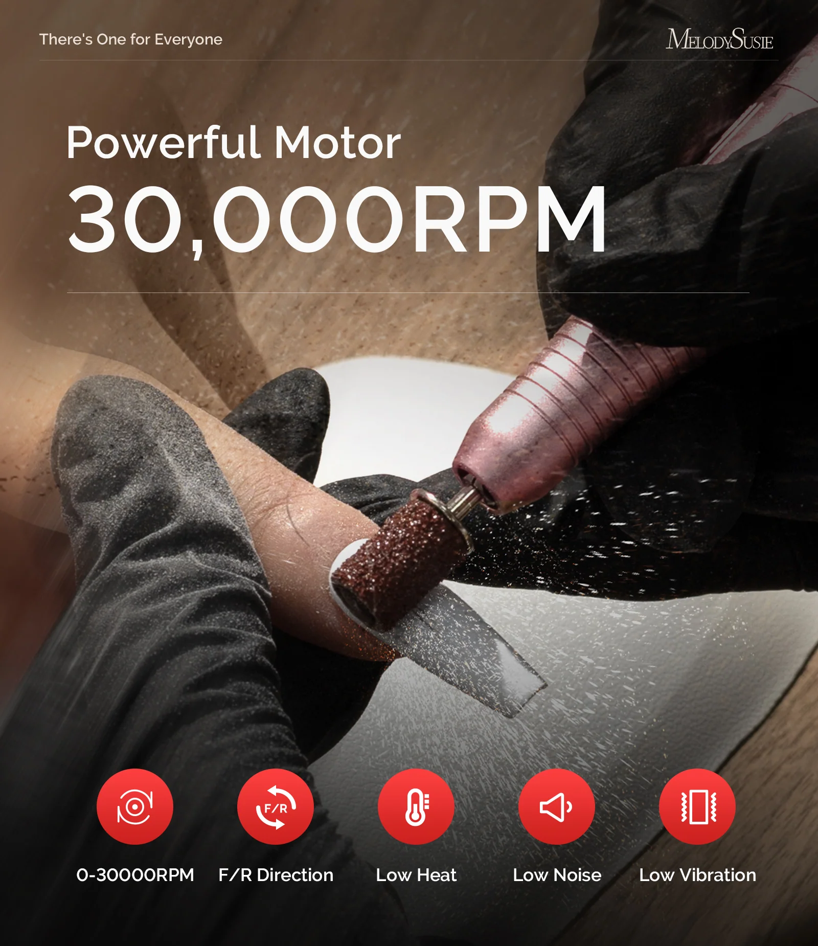 SC320G 台式多功能充电美甲打磨机 30,000RPM - 粉色