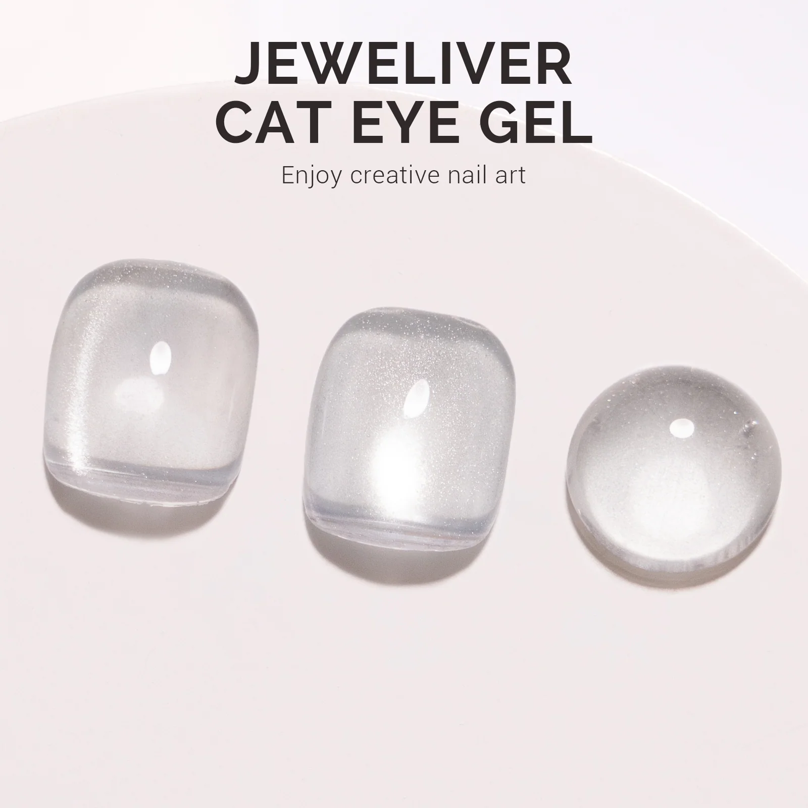 Jeweliver Cat Eye HEMA-Free & TPO-Free Gel Nail Polish 0.5 fl oz/15ml - Bright Silver G1081