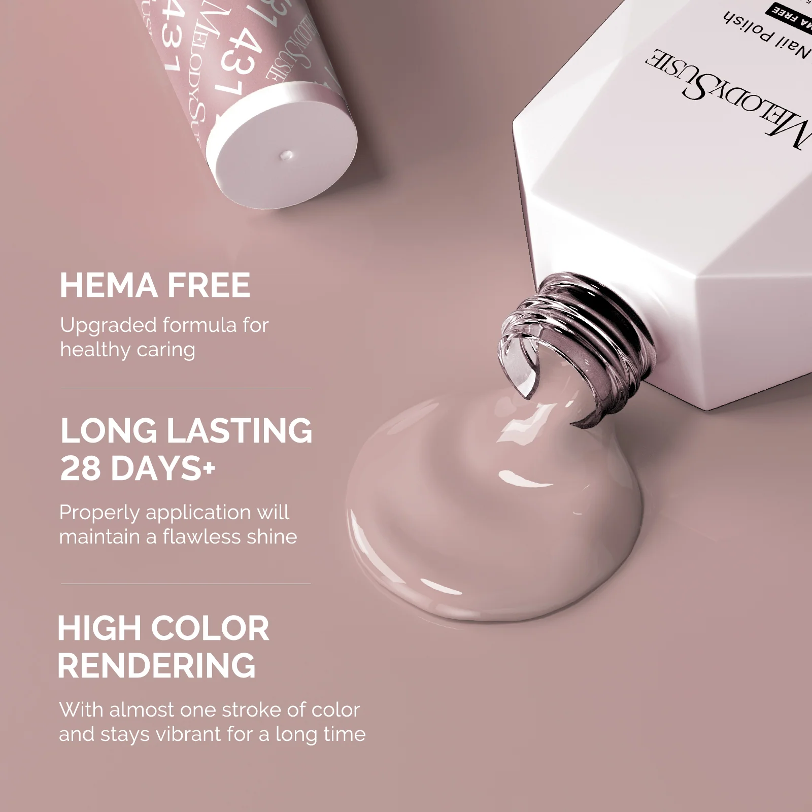 431 Neutral Nude HEMA-Free Gel Nail Polish 0.5 fl oz/15ml