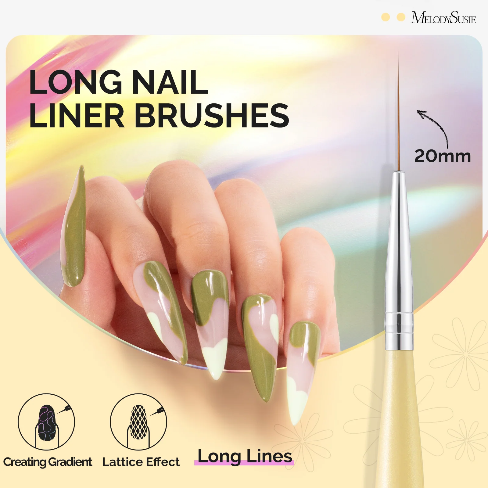 Nail Art Liner Brushes 5Pcs for Thin Lines - US Only