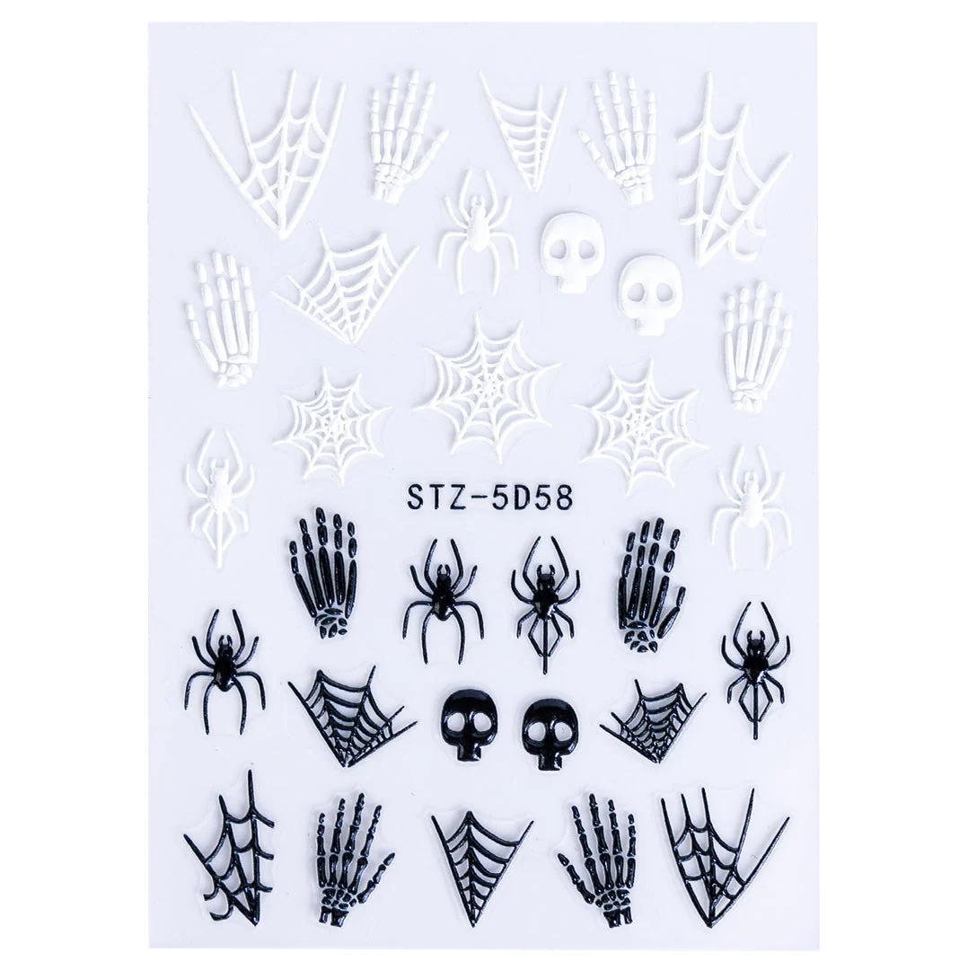 Halloween 3D Nail Art Stickers and Charms Set