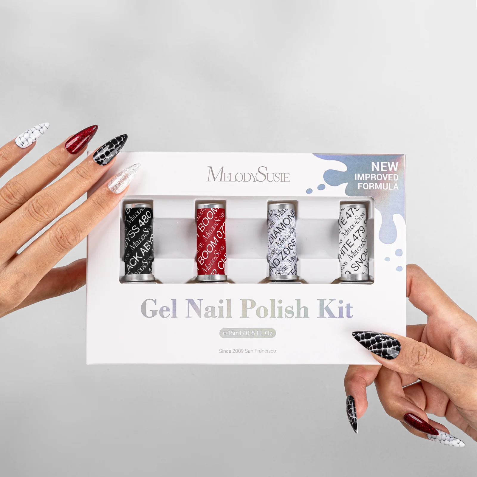 City Walk 15ml TPO-Free Thick Gel Nail Polish - 4Pcs