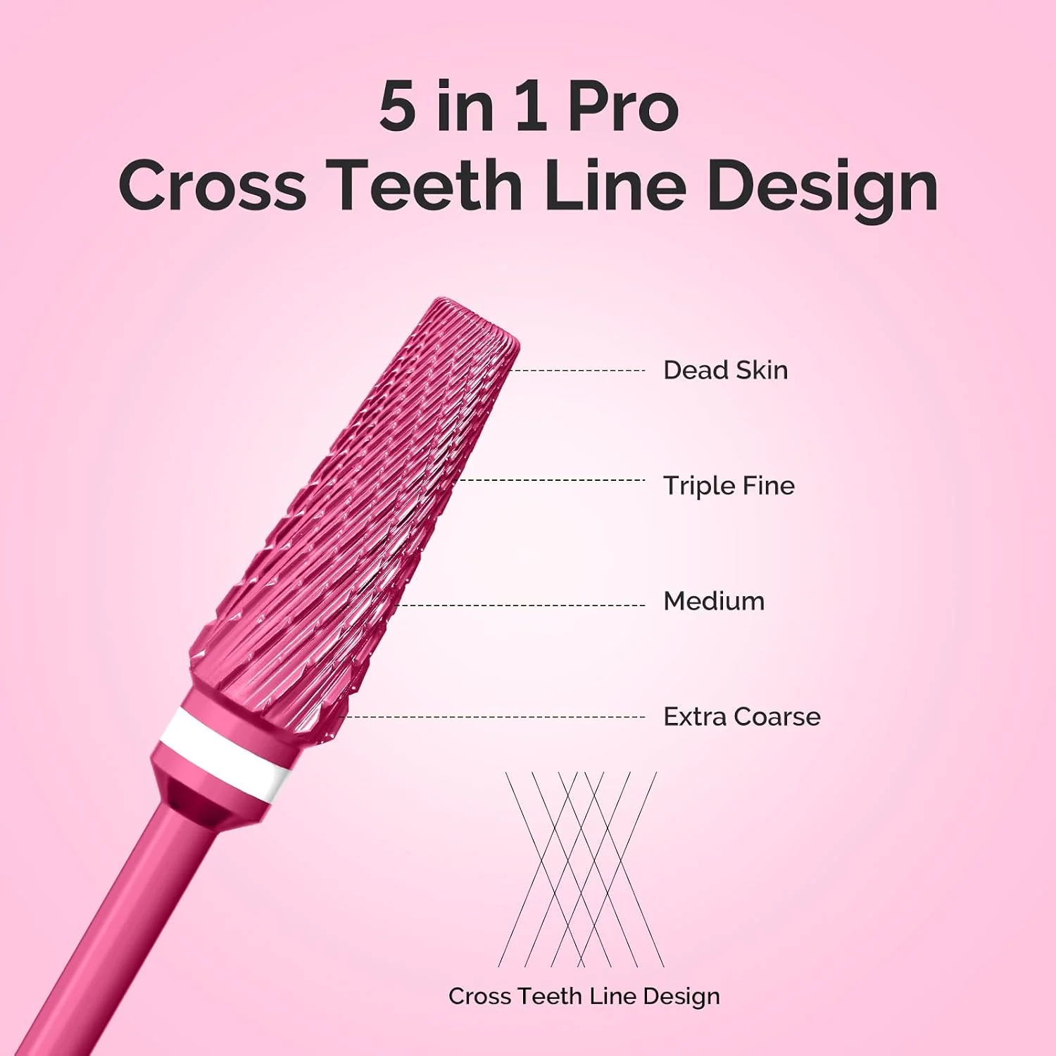 5 in 1 Pro Multi-function Mixed Sizes Tungsten Carbide Nail Drill Bit