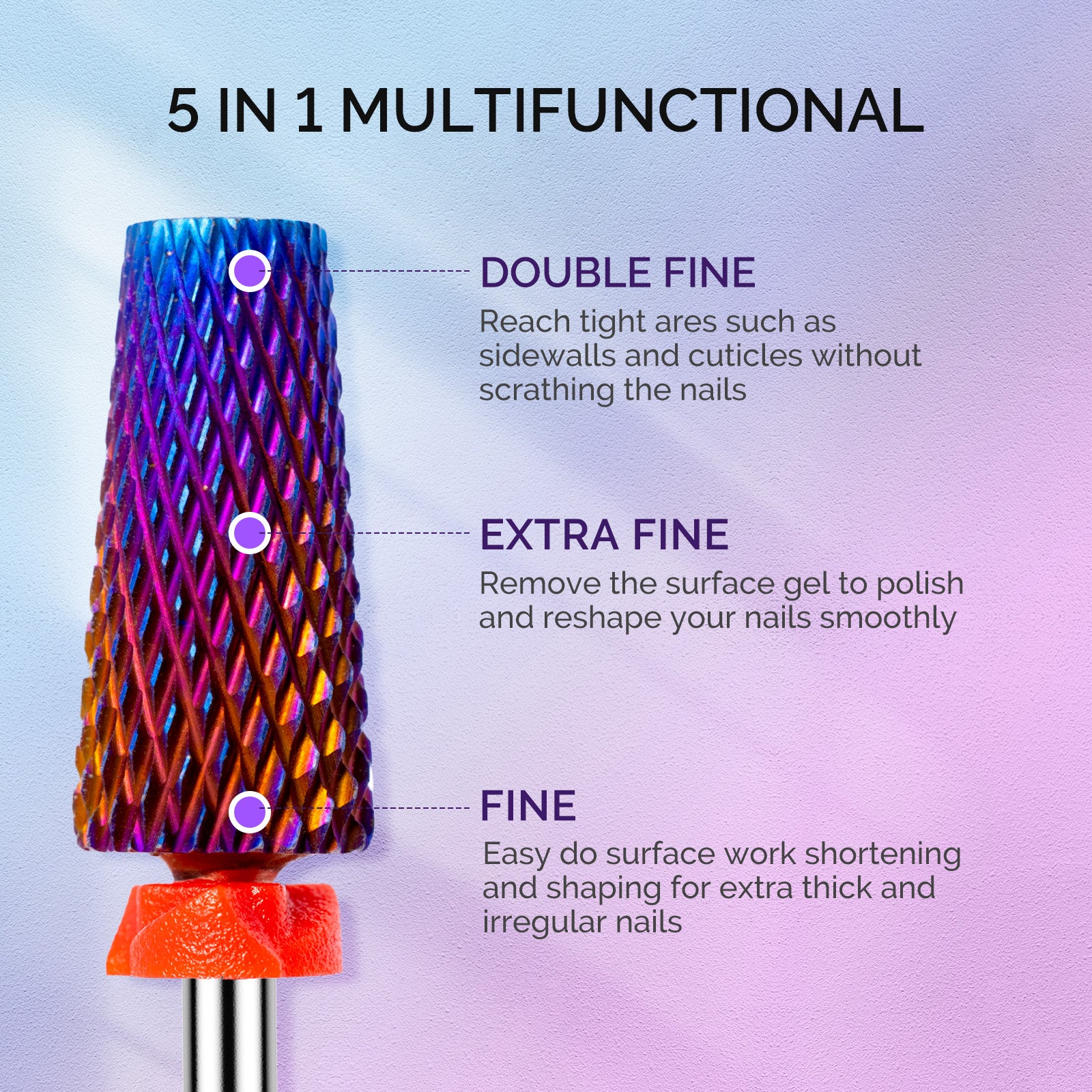 3Pcs Carbide Tungsten Nail Drill Bits Set for Electric Drills